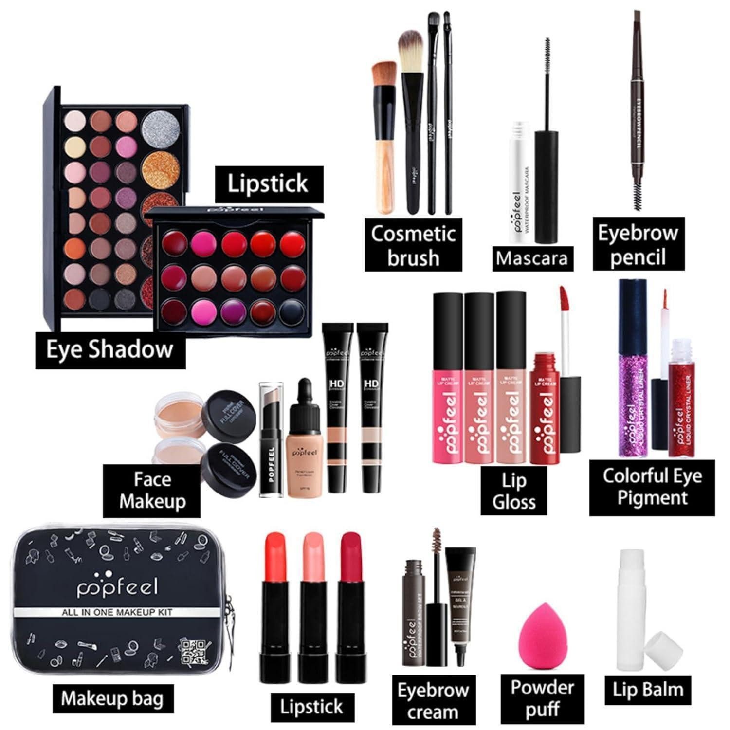 LuxusKollektion Schmink-Set Kosmetik Geschenkset Make-up Kit Schminkkoffer