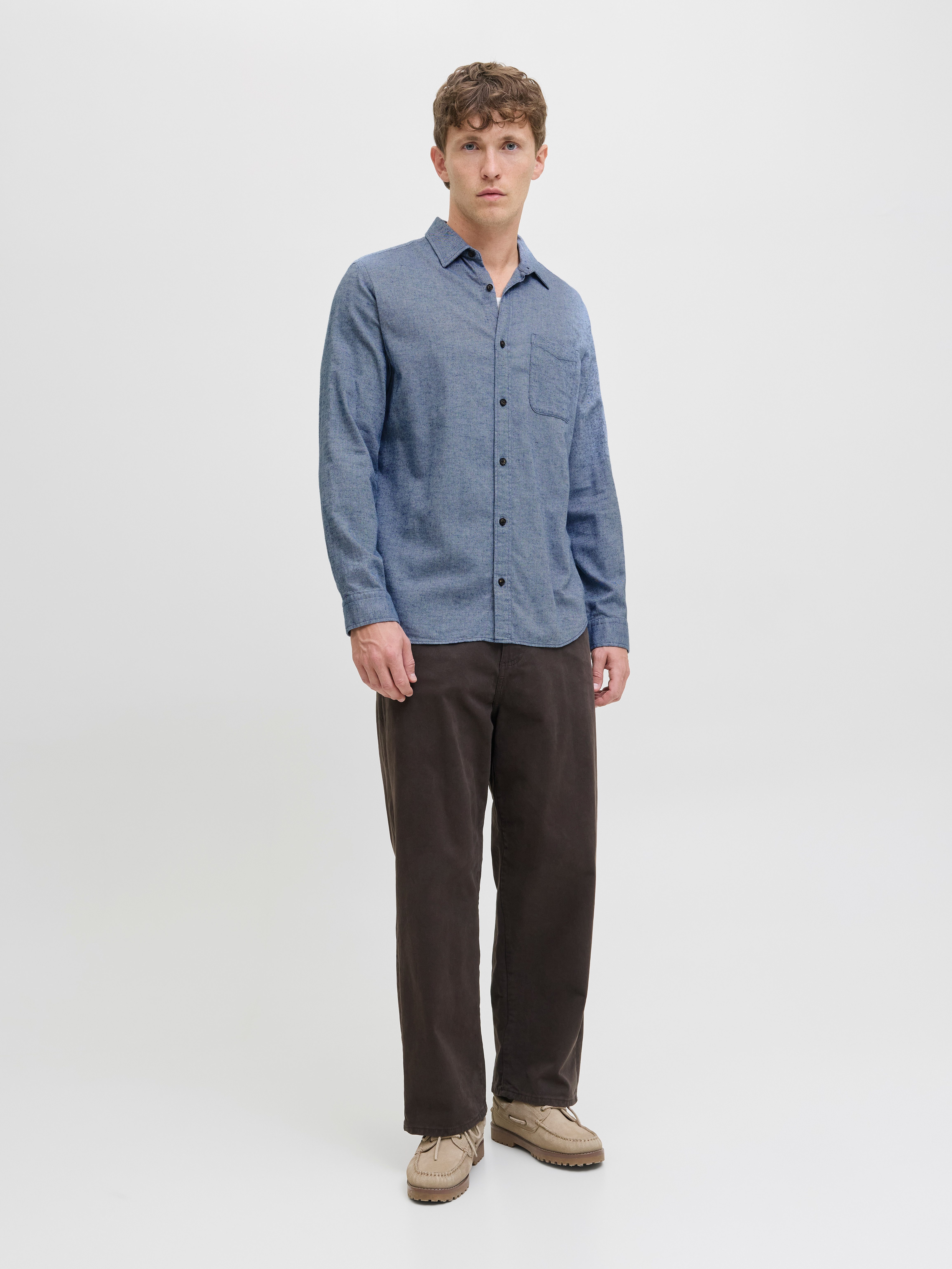 Jack & Jones Langarmhemd JJECLASSIC MELANGE SHIRT L/S NOOS – Bild 4 von 5
