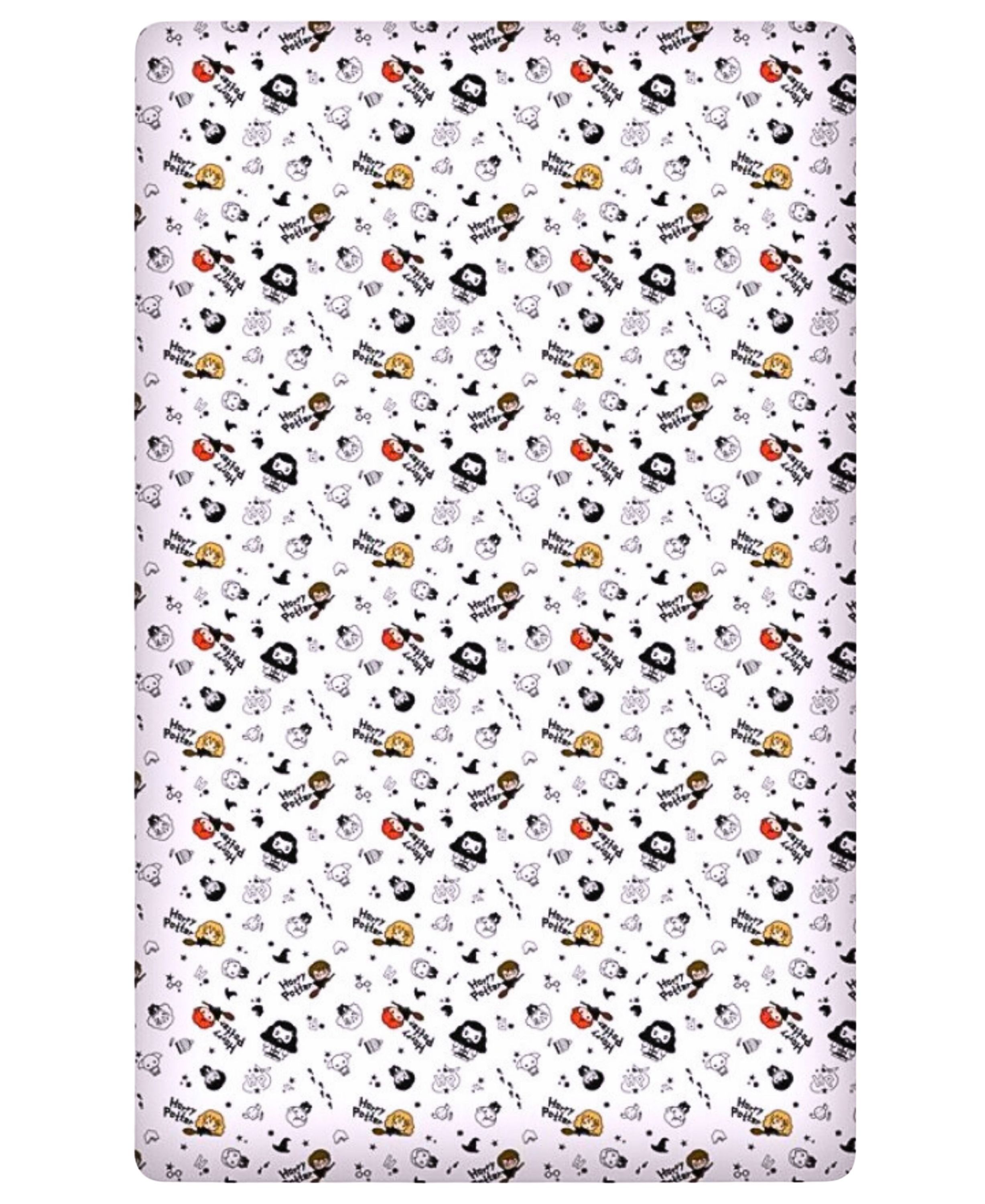 Harry Potter Spannbettlaken Harry Potter Comic-Design, Baumwolle, Gummizug: rundum, Kinder Bettlaken aus 100% Baumwolle 90 x 200 x 25 cm