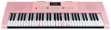 McGrey Home-Keyboard LK-6120-MIC - Einsteiger-Keyboard mit 61 Leuchttasten (Spar-Set, 3-St., Inkl. Mikrofon, Ständer und Notenhalter), 255 Sounds und Rhythmen - 50 Demo Songs mit Lernfunktionen