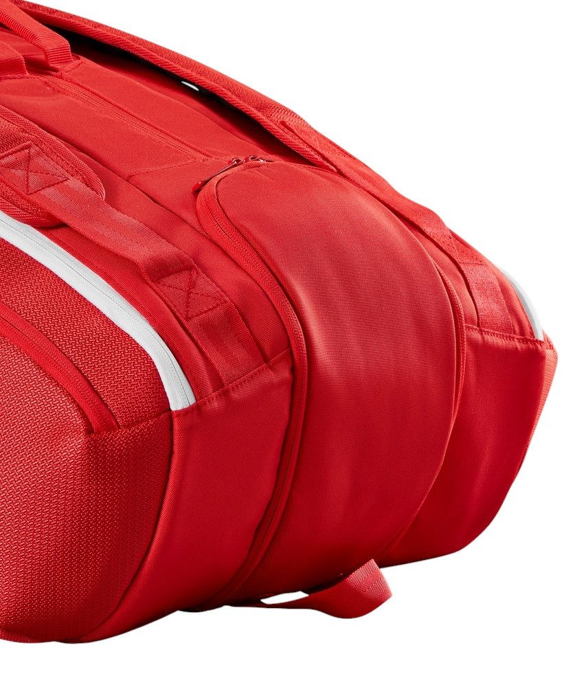 Wilson Sporttasche Tennis-Racketbag Super Tour 2025 (Schlägertasche, 3 Hauptfach) rot