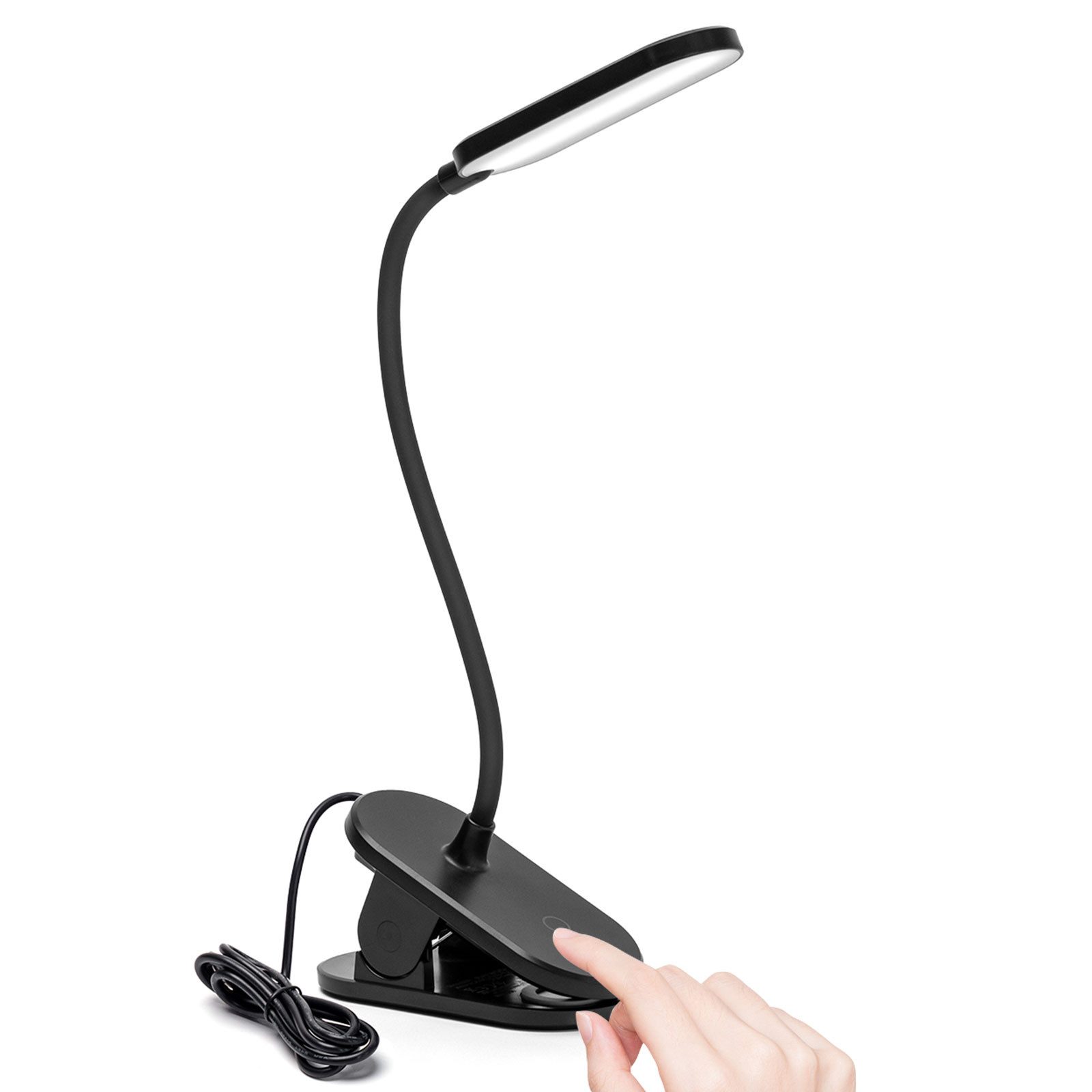 Aigostar LED Schreibtischlampe Schreibtischlampe mit 3 Helligkeitsmodi und 4000K Farbe mit usb