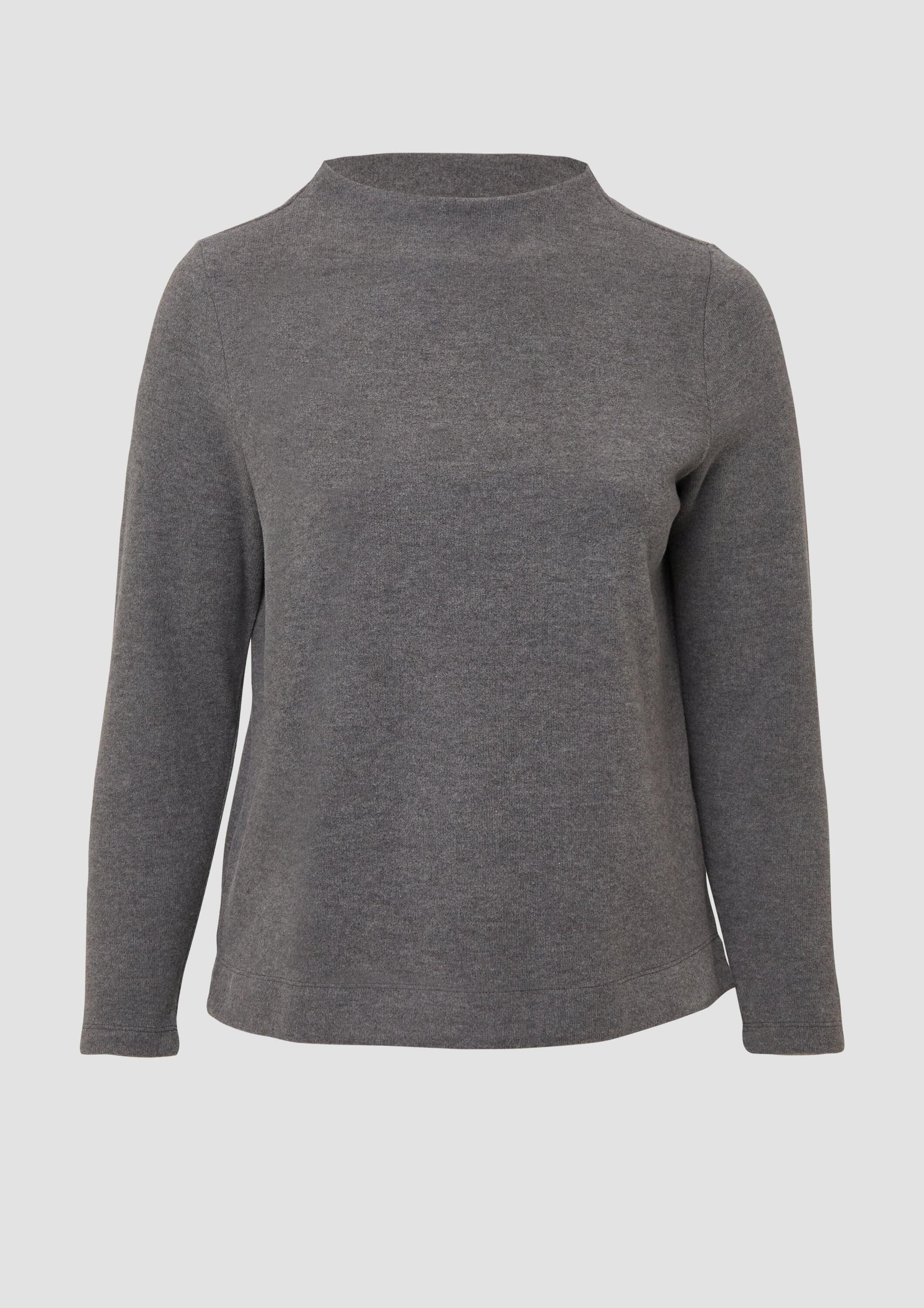 s.Oliver Sweatshirt Sweatshirt Weiches Sweatshirt mit Stehkragen