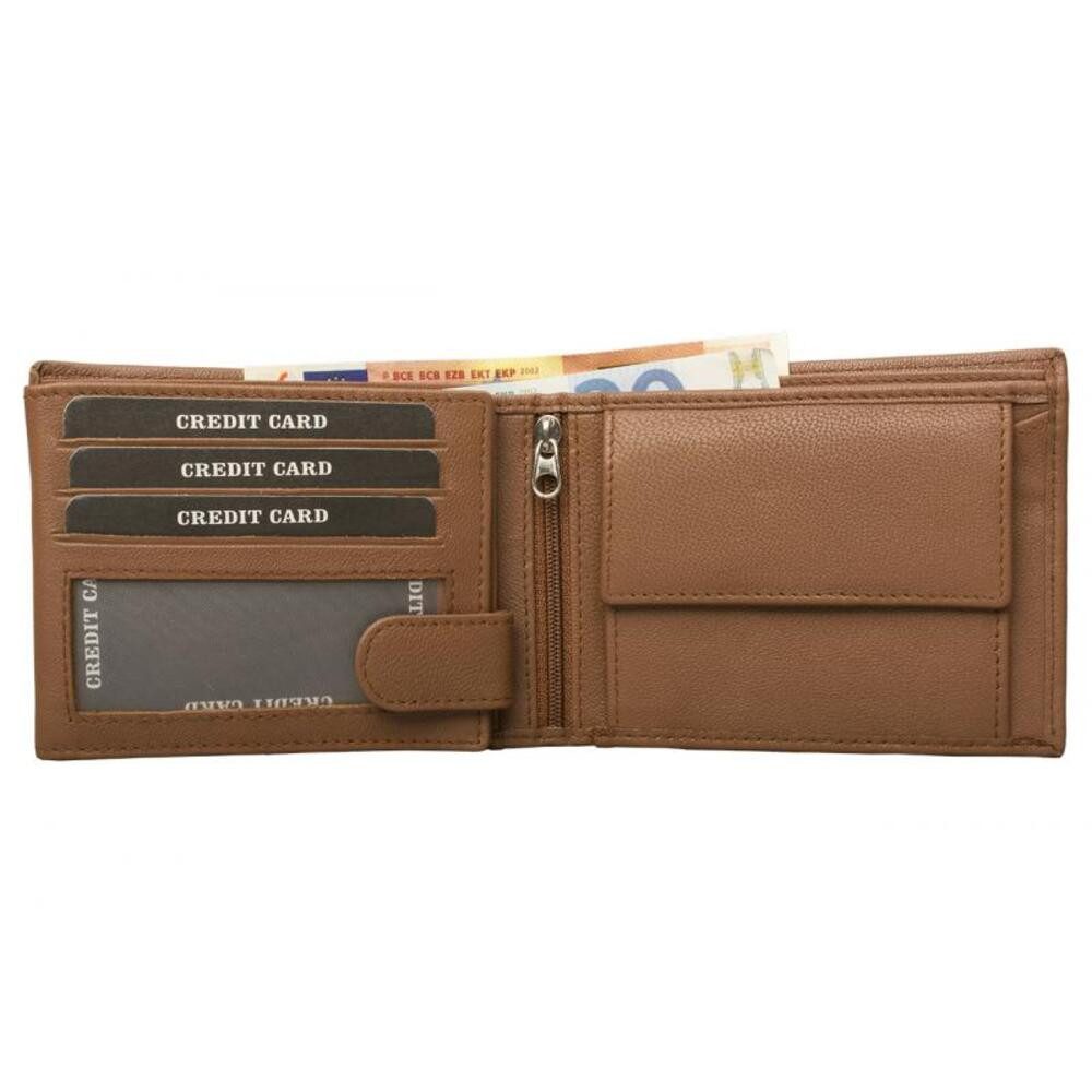 Geldbörse Geldbörse Nappa-Leder Scheintasche cognac/tan (1-tlg) günstig online kaufen