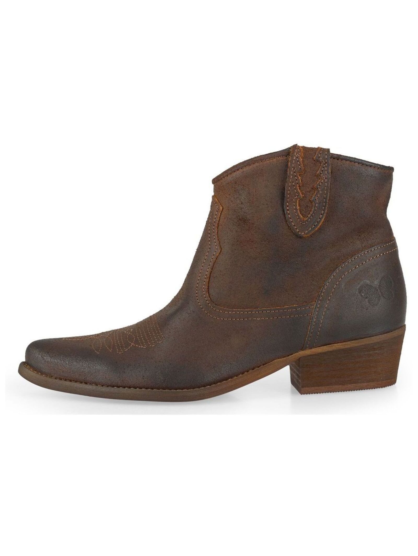 Felmini Stiefelette Veloursleder Cowboy Stiefelette günstig online kaufen