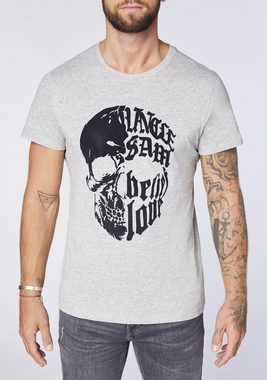 Uncle Sam Print-Shirt mit Skull-Motiv an der Vorderseite