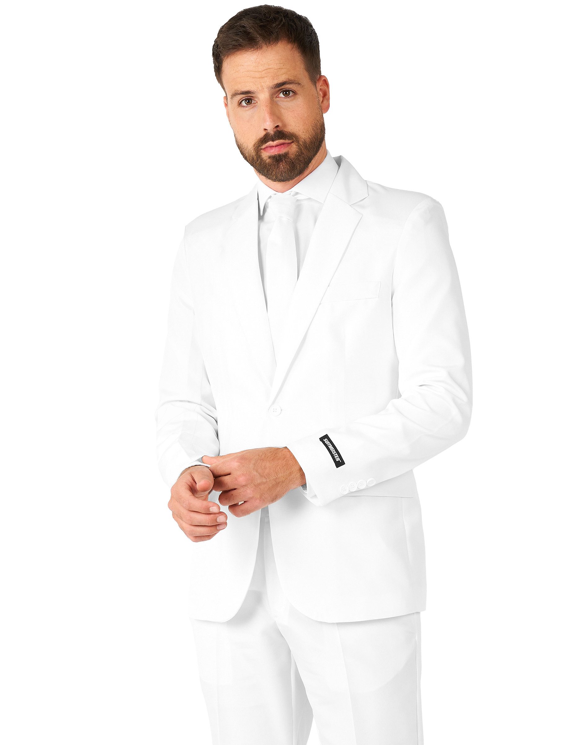 Opposuits Kostüm Mr. Solid Herrenanzug von Suitmeister weiss