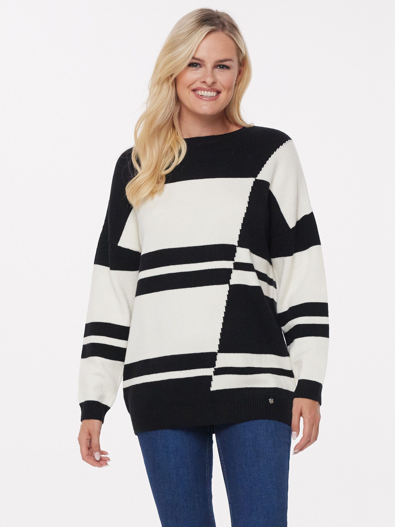 Christian Materne Rundhalspullover Feinstrick Figurumspielend mit Rippbündc günstig online kaufen