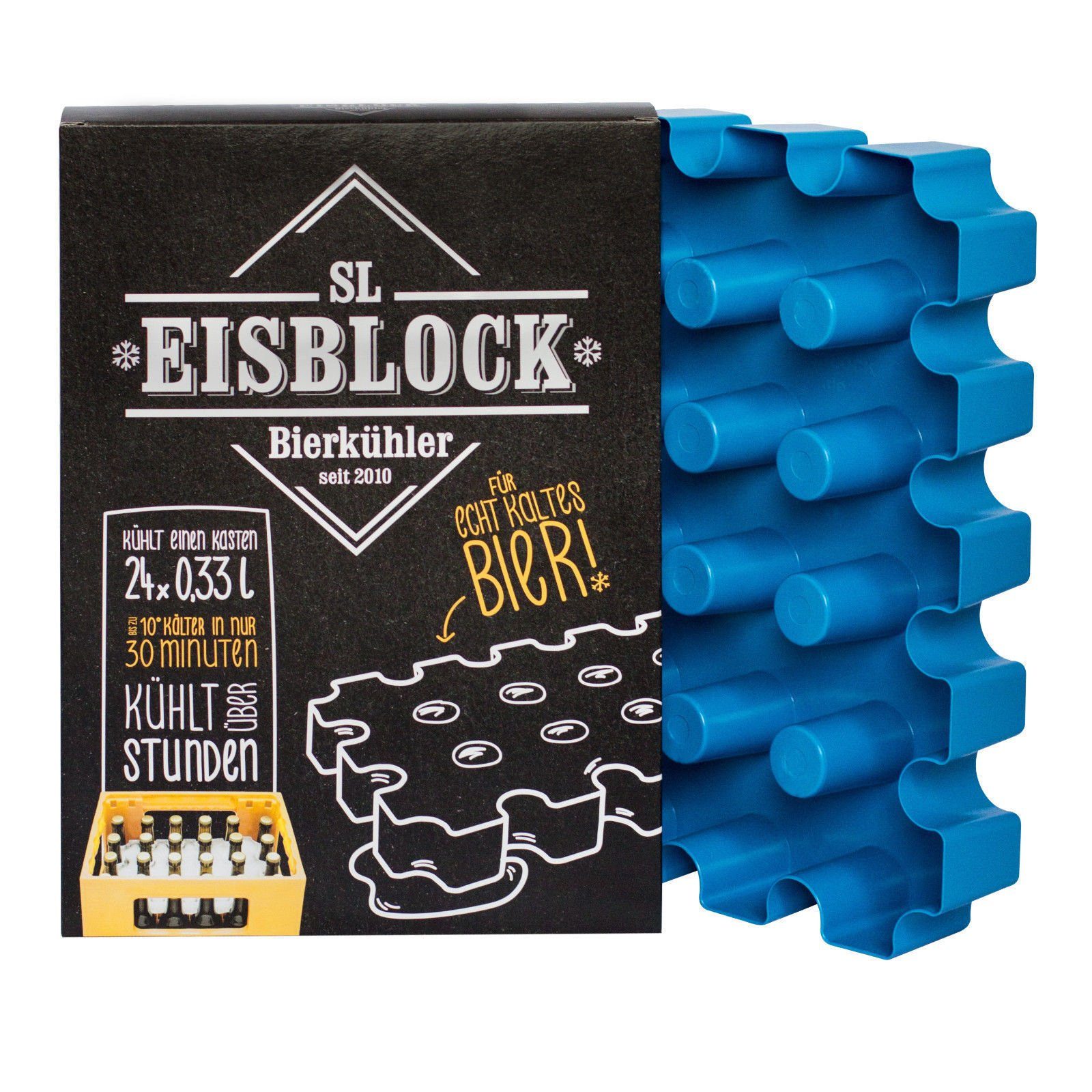 SL Eisblock Outdoor-Flaschenkühler Охладители для бутылок "SL Eisblock", Eiswürfelform, Eisbehälter, stabil, mehrfach verwendbar