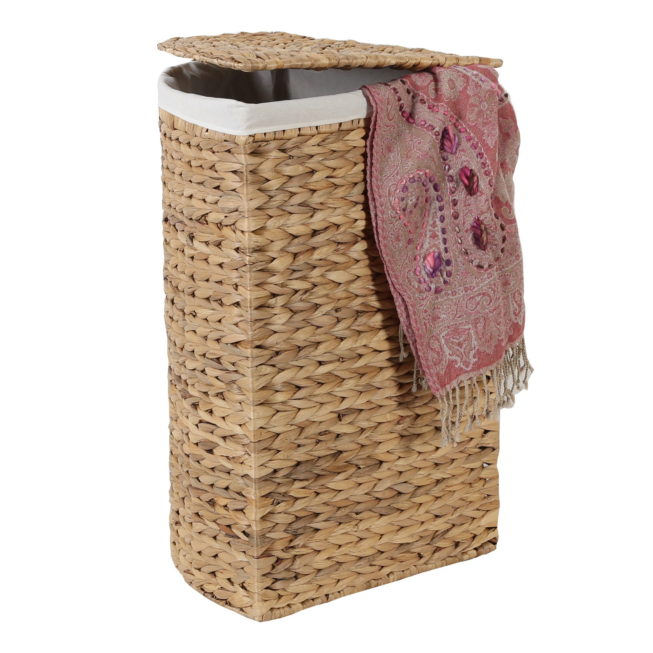 Casa Moro Wäschekorb Eckwäschekorb mit Deckel & Wäschesack 90L aus Seegras günstig online kaufen