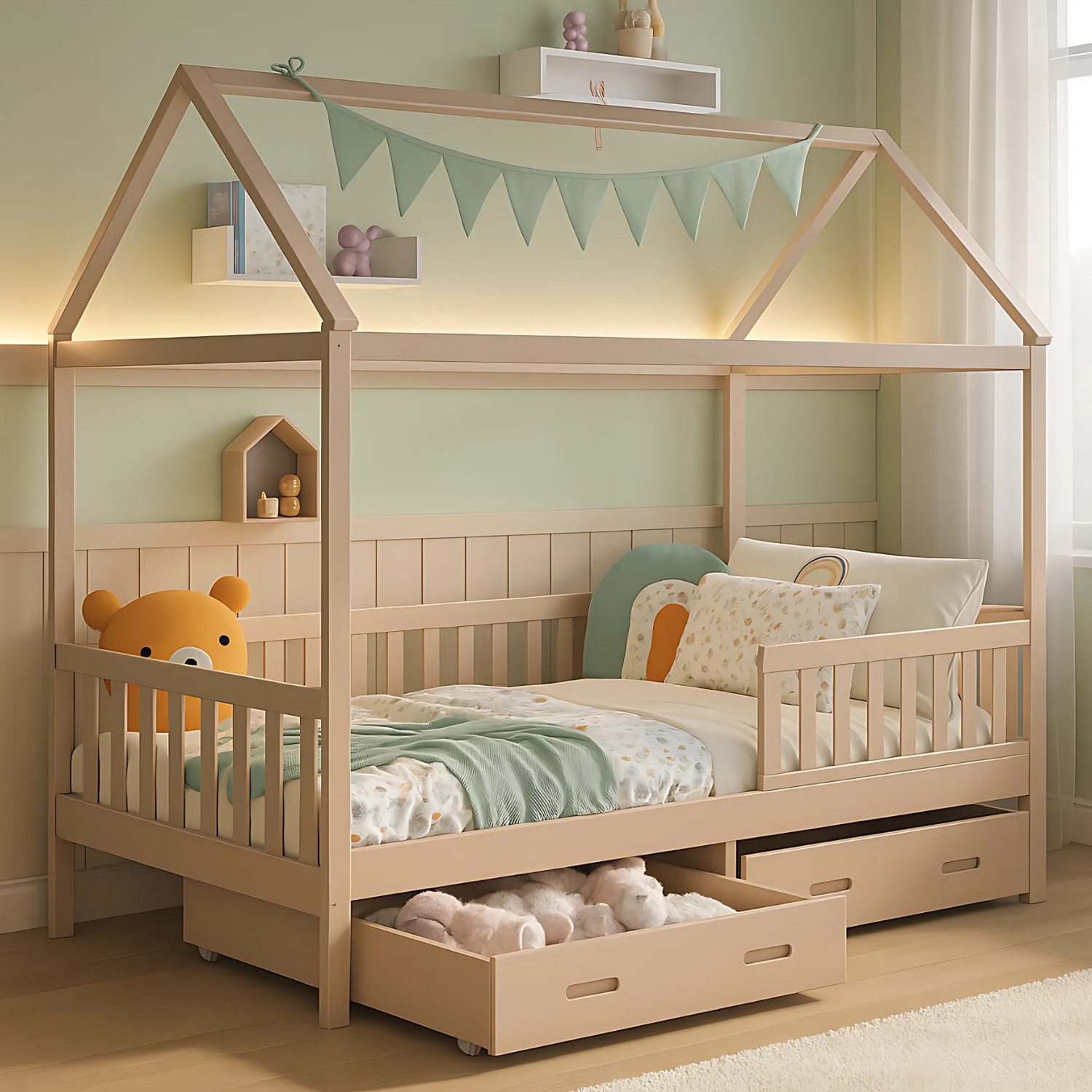 Hausbett CLOUD aus 100% FSC®-zertifiziertem Buchenholz – Bestseller & beliebt!