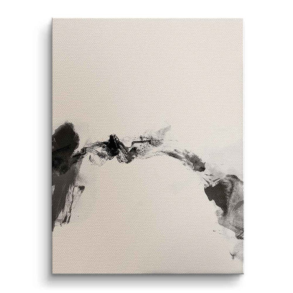 DOTCOMCANVAS® Leinwandbild Wabi Sabi-1, Leinwandbild beige weiß moderne abstrakte Kunst Druck Wandbild