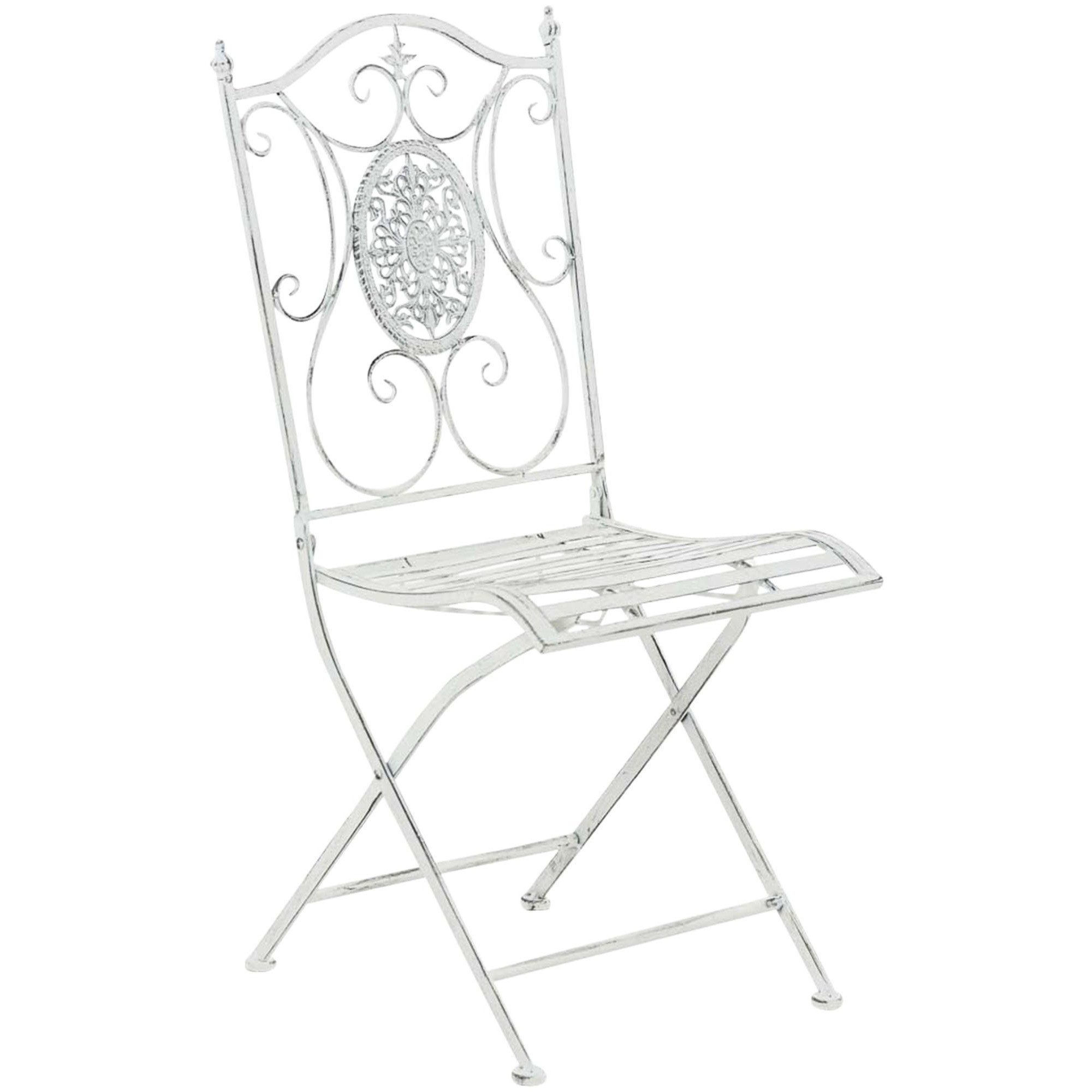 CLP Stuhl Gartenstuhl Klappstuhl Bistrostuhl (Spar-Set, 1 St), klappbar, Metall, Landhausstil, Sitzhöhe 42 cm