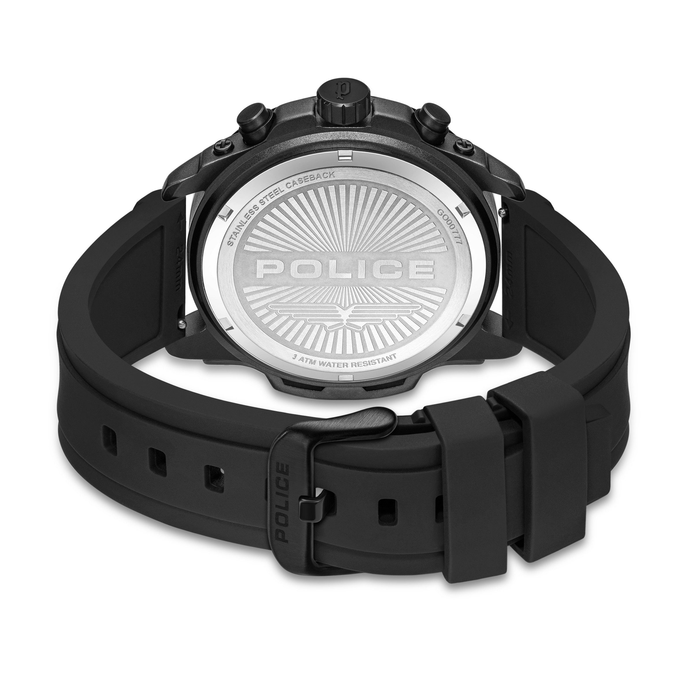 Police Chronograph Clout Orb PEWGO00777X0, Quarzuhr, Armbanduhr, Herrenuhr, Silikonarmband, analog, Tag