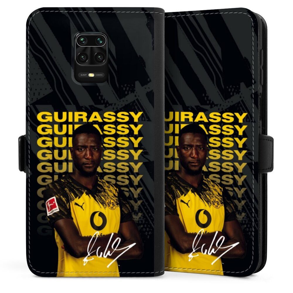 DeinDesign Handyhülle Borussia Dortmund Serhou Guirassy BVB Serhou Guirassy 25/26, Xiaomi Redmi Note 9 Pro Hülle Handy Flip Case Wallet Cover