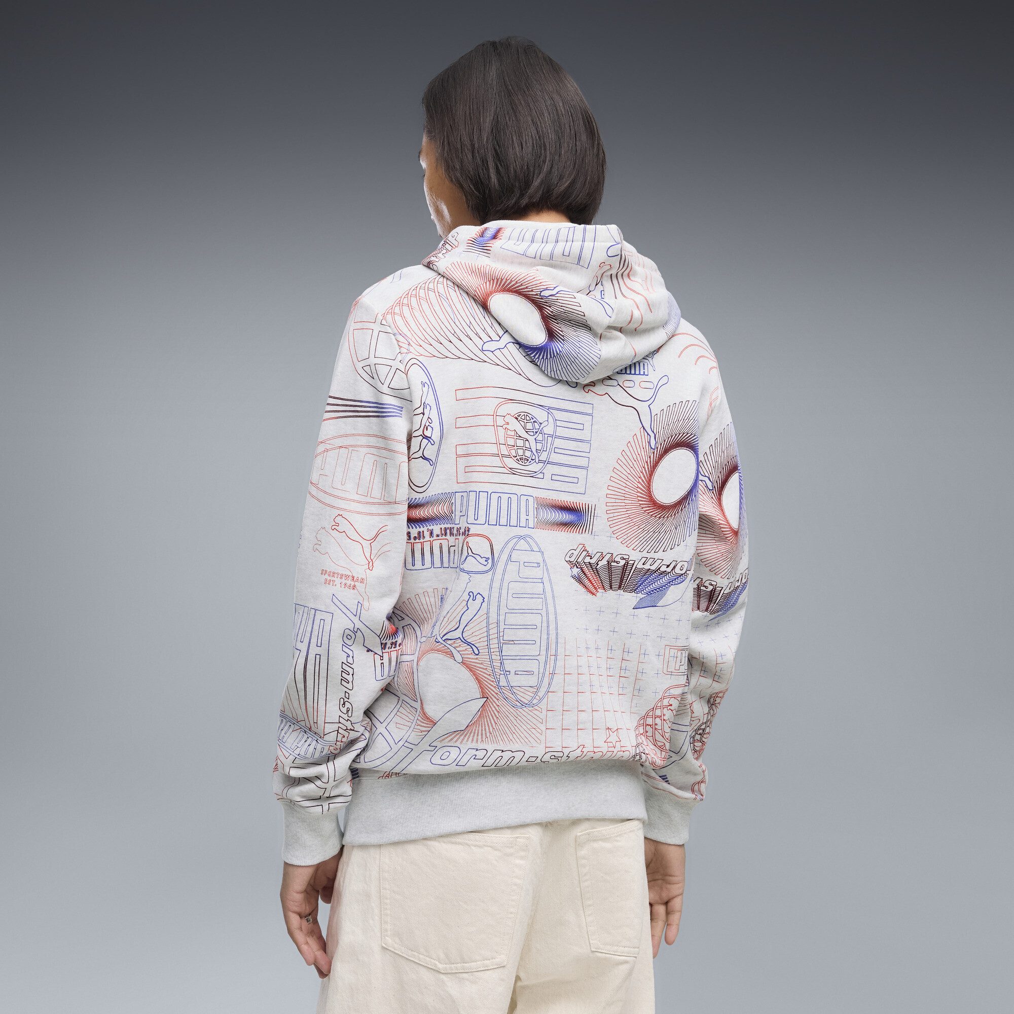 PUMA Hoodie Essentials Printed Graphic Hoodie Herren