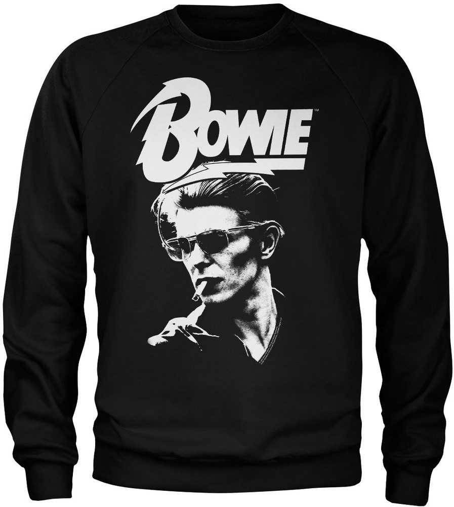 David Bowie Rundhalspullover Smoking Portrait Sweatshirt