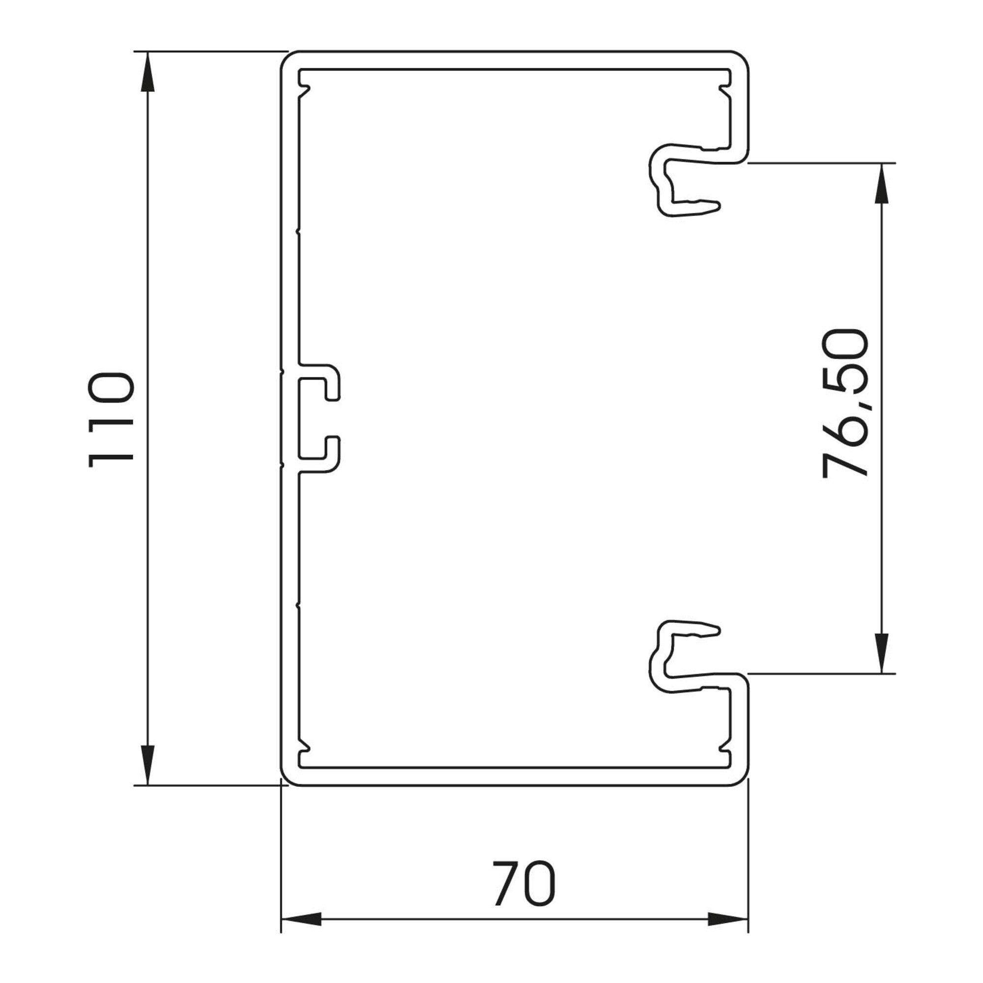 OBO BETTERMANN OBO Bettermann Vertr Geräteeinbaukanal o. OT m.Bodenlochung GK-70110RW Installationskabel