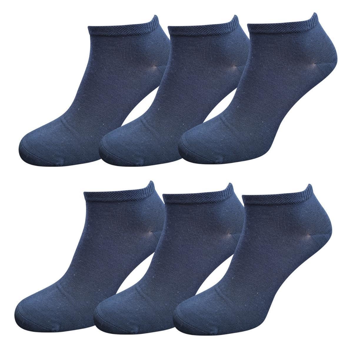 Sneakersocken Bambus Sneaker Socken, 6 Paar marine 35-38