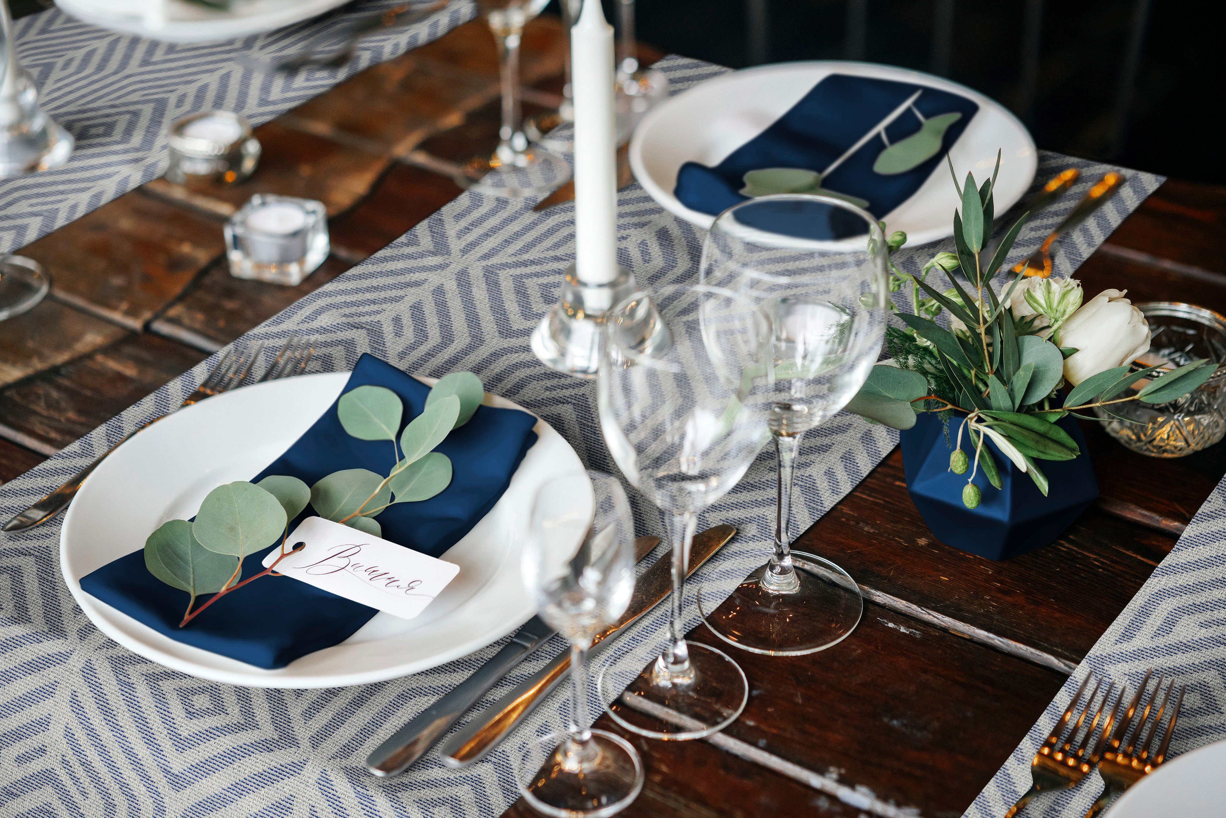 Adam Platzset Tischset Easy Diamond, (17-St), Made in Germany, für 8 Personen