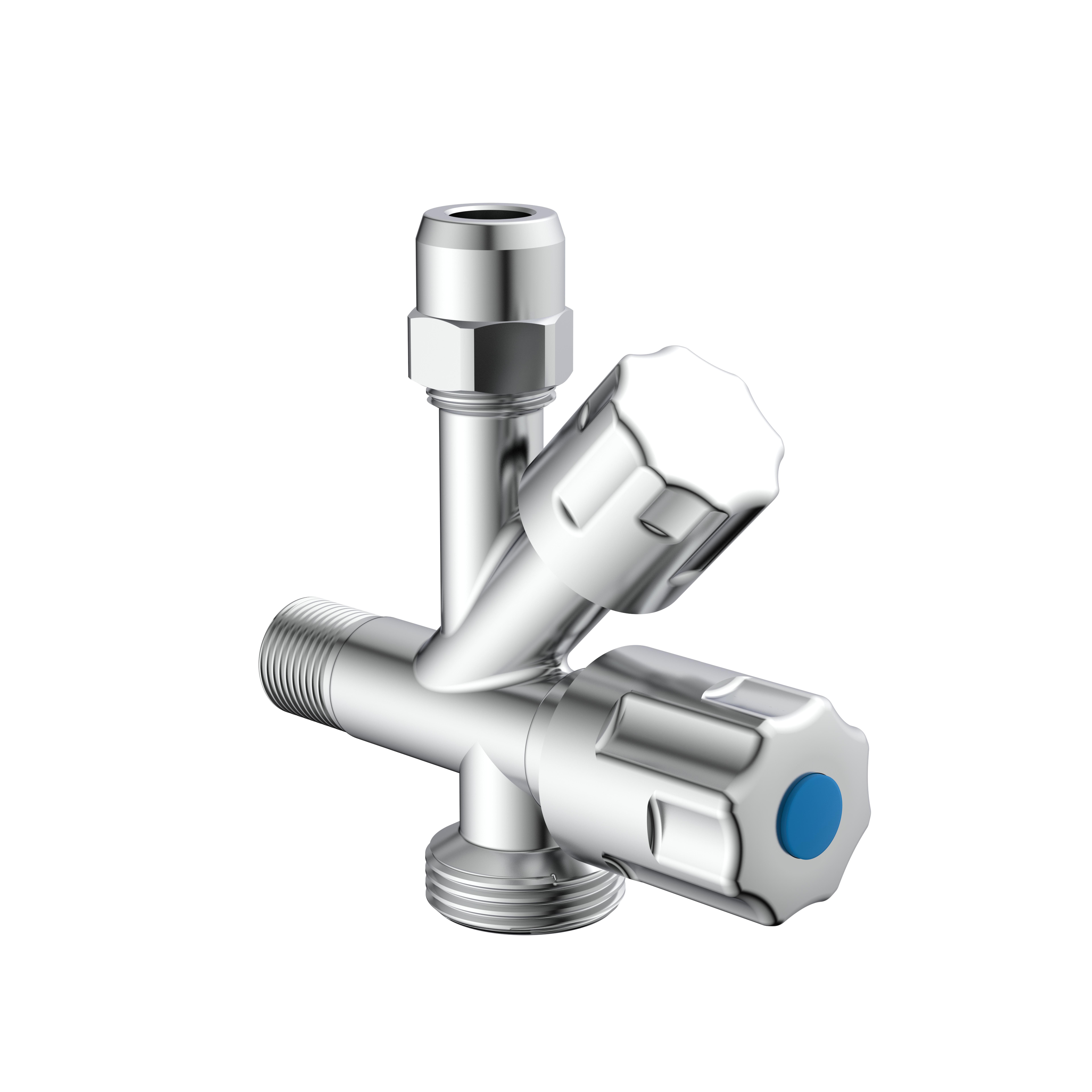 Kirchhoff Eckventil Eckventil mit Geräteanschluss, Chrom, Rückflussverhinderer