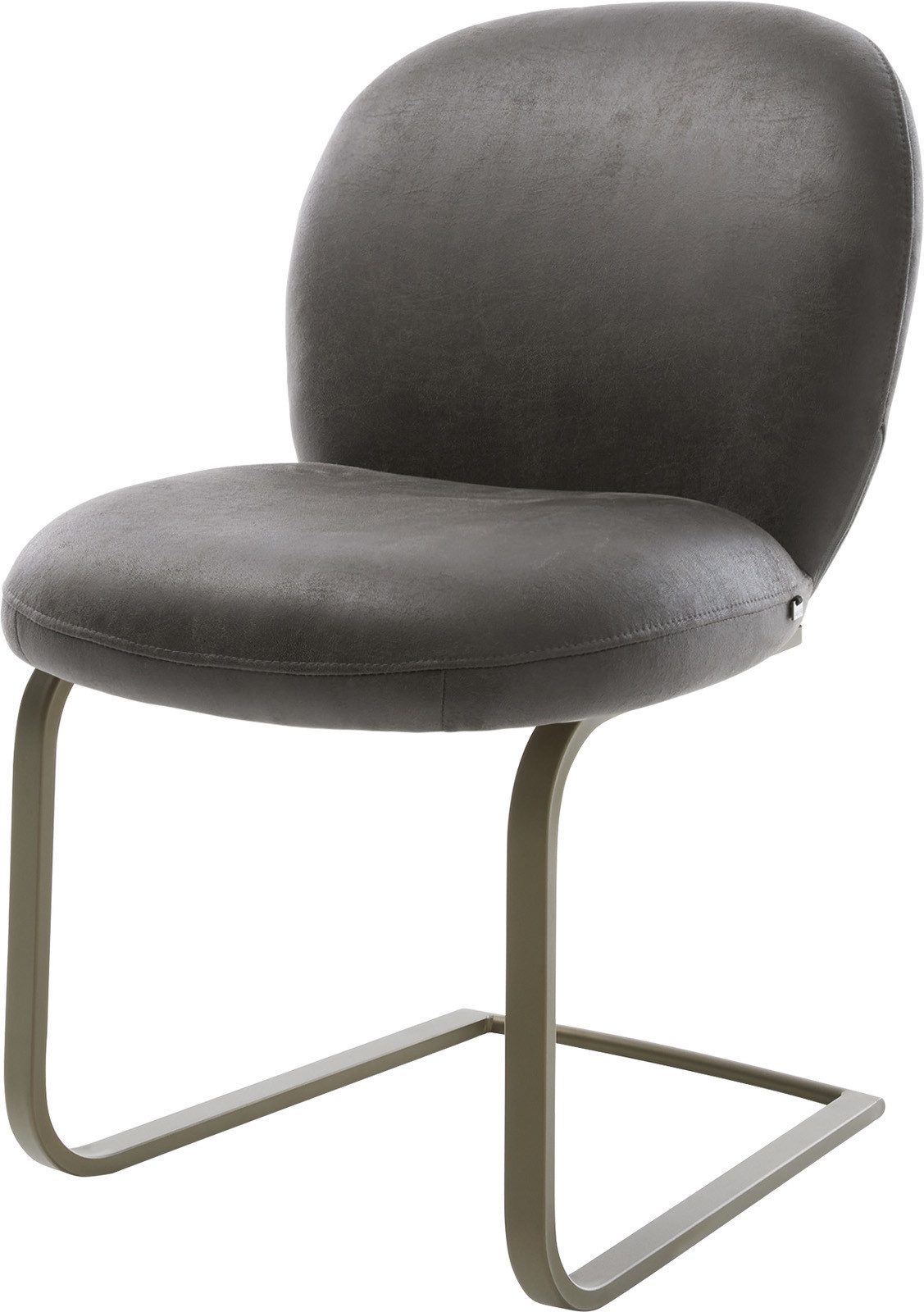 DELIFE Polsterstuhl Nube-Flex, Freischwinger flach Effektfinish günstig online kaufen