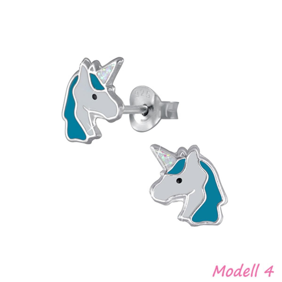 Paar Ohrstecker Kinder Ohrstecker „Einhorn“ 925 Silber Ohrringe für Mädchen