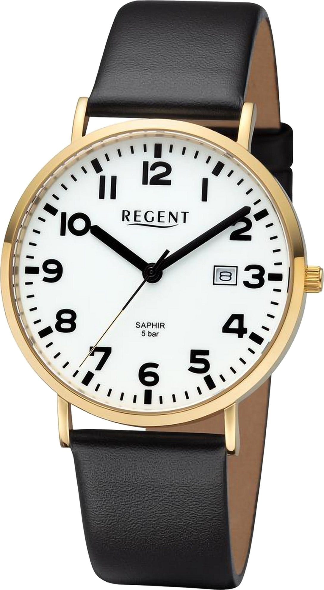 Quarzuhr Regent Herren Armbanduhr Analog
