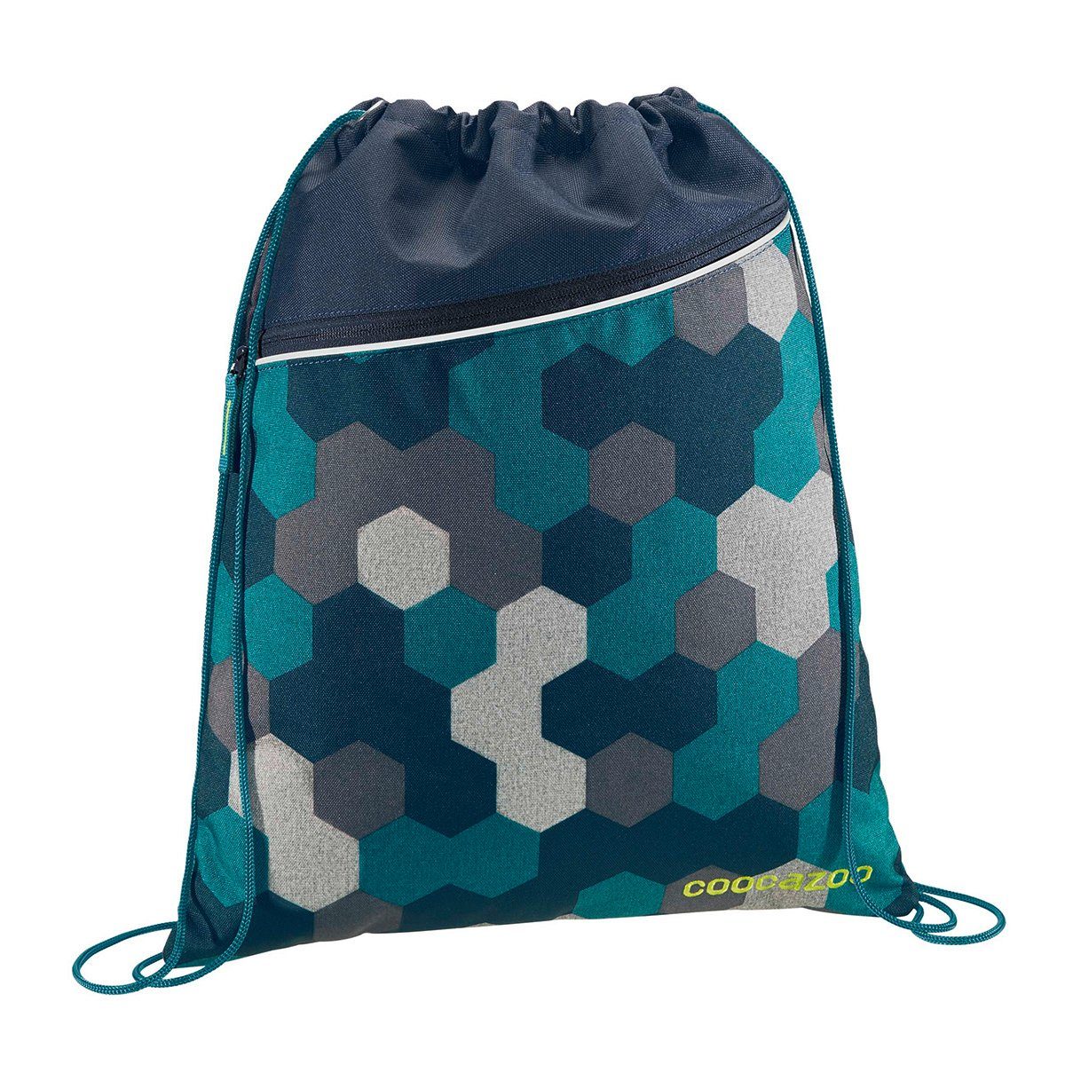 coocazoo Schulrucksack Pocket Rocket Turnbeutel Sportbeutel Gym Bag Schuhbeutel Blue Geometric