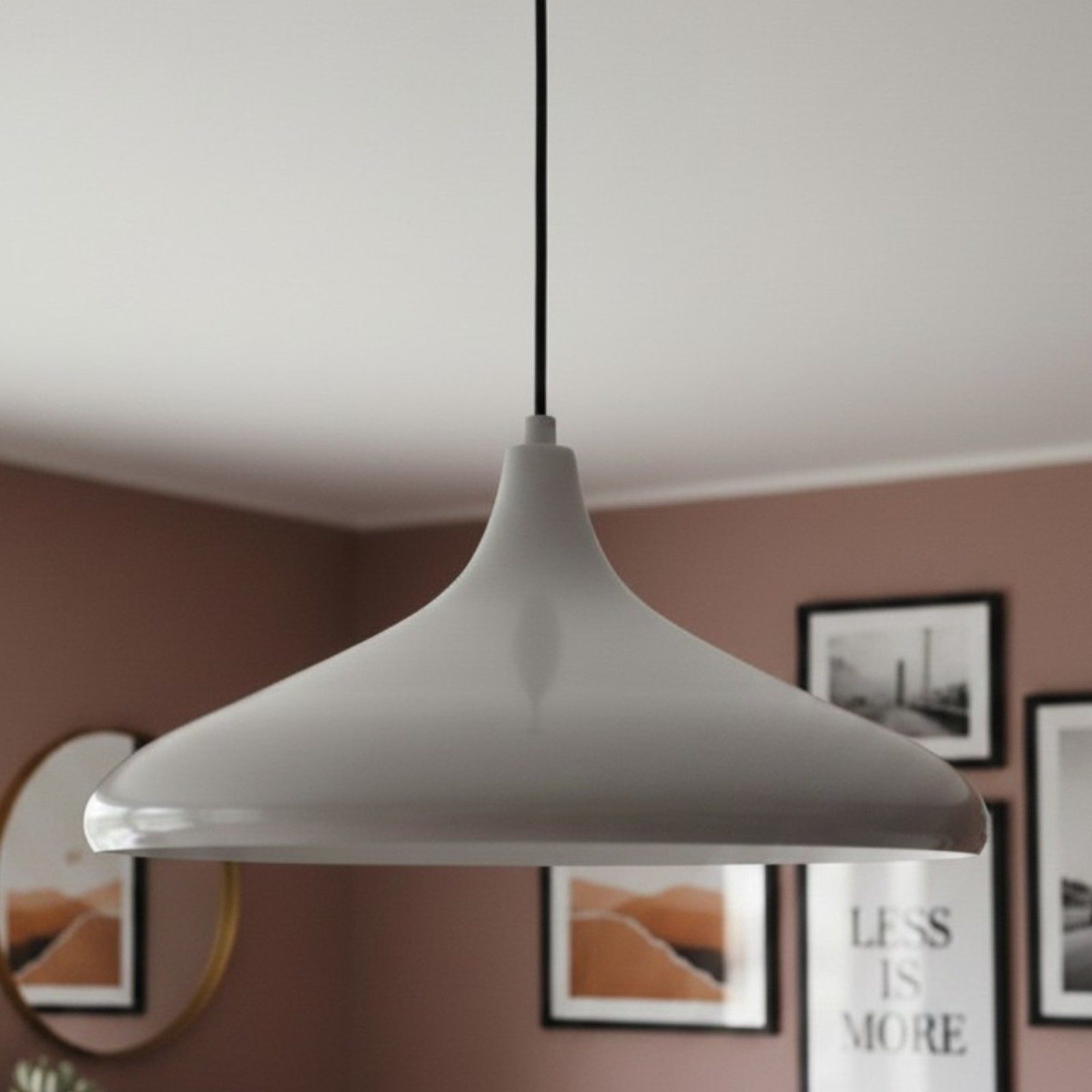 Bamyum Pendelleuchte Bamyum Pendelleuchte Durchmesser 35 cm E27 Metall Moderne Lampe, ohne Leuchtmittel