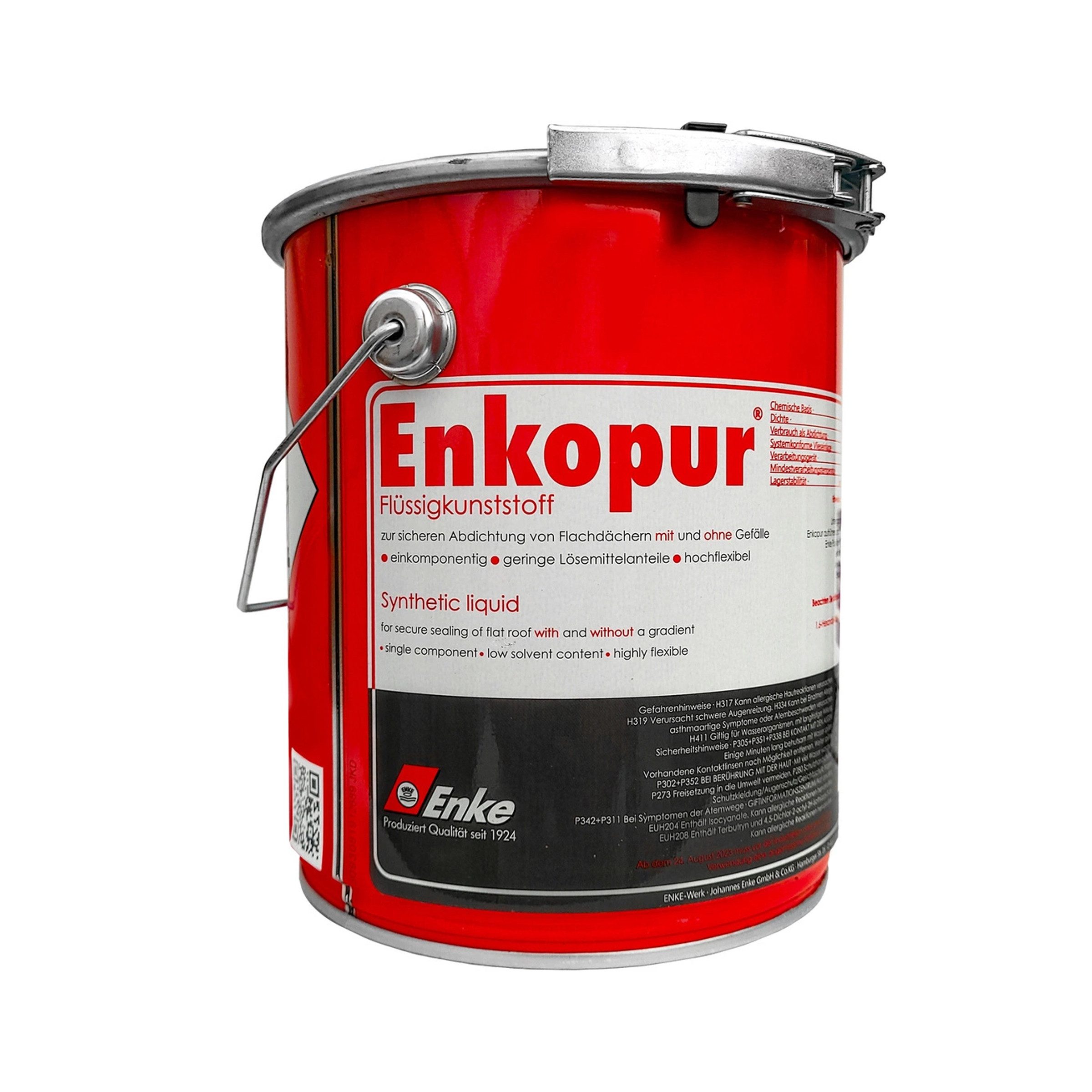 Enke Grundierfarbe Enke Enkopur Flüssigkunststoff Schwarz 4 kg Dachabdichtung