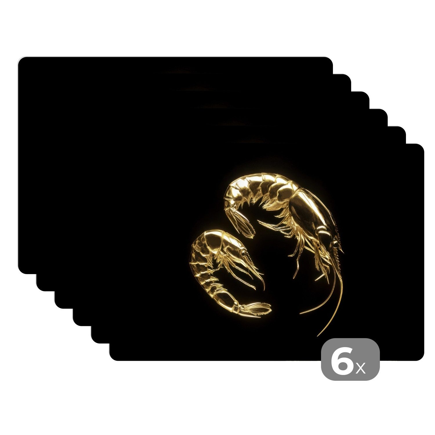 MuchoWow Platzset Shrimps - Schwarz - günstig online kaufen