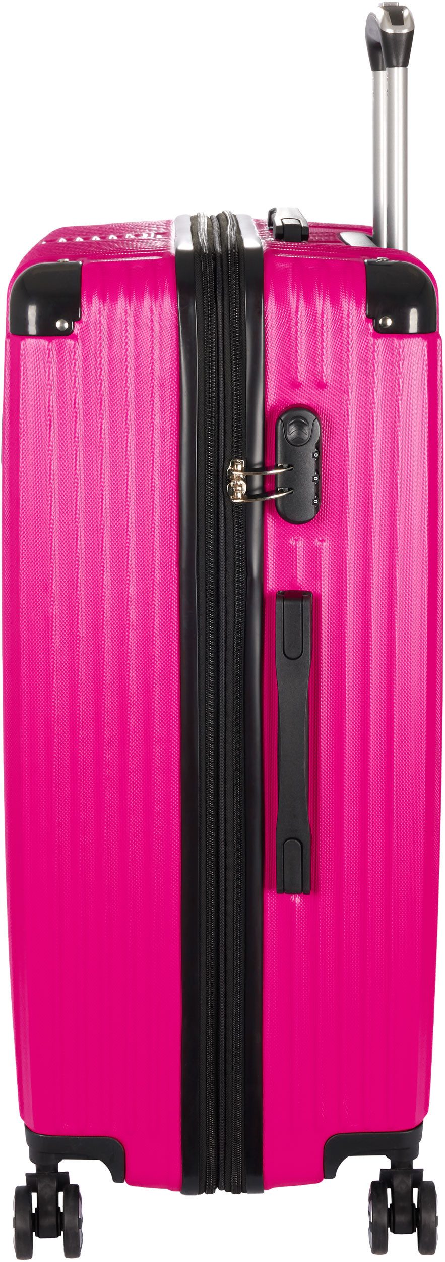 BRUBAKER Koffer London - Hartschalen Reisekoffer mit Zahlenschloss, 4 Rollen, Rollkoffer 49 x 76,5 x 29,5 cm - Hartschalenkoffer Trolley, Größe XL – Bild 3 von 5