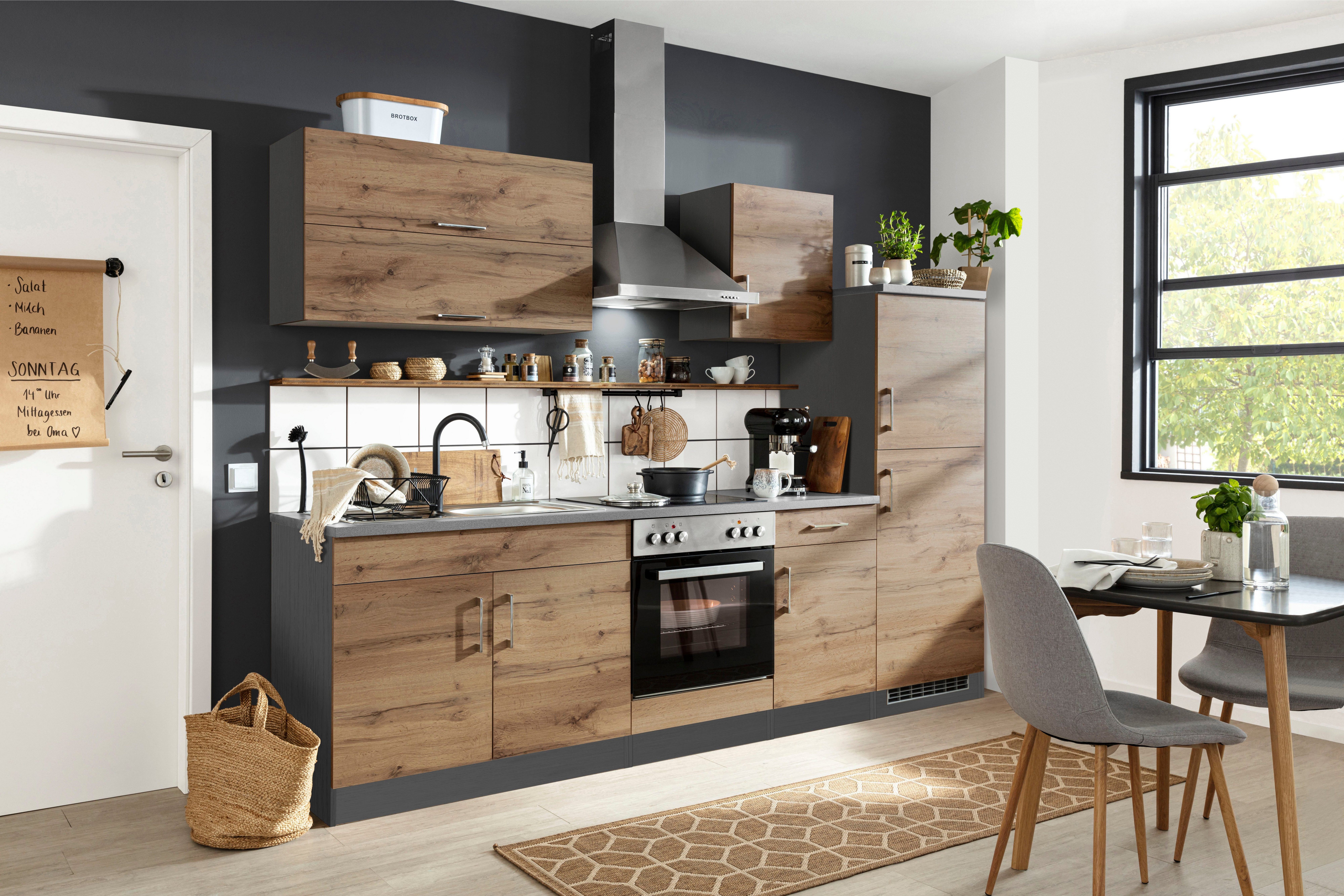 KOCHSTATION Küchenzeile KS-Colmar, mit E-Geräten, Breite 270 cm günstig online kaufen