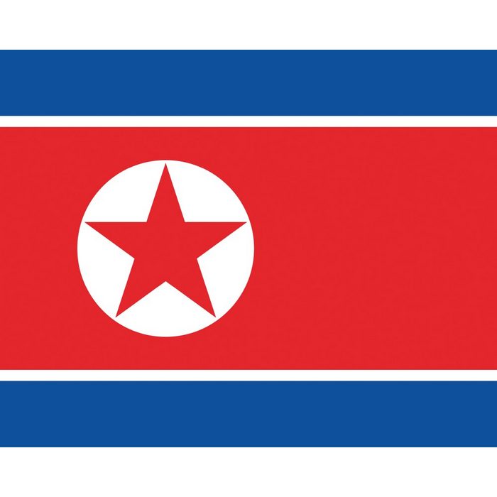 1art1 Kunstdruck Nordkorea - Flaggen Der Welt