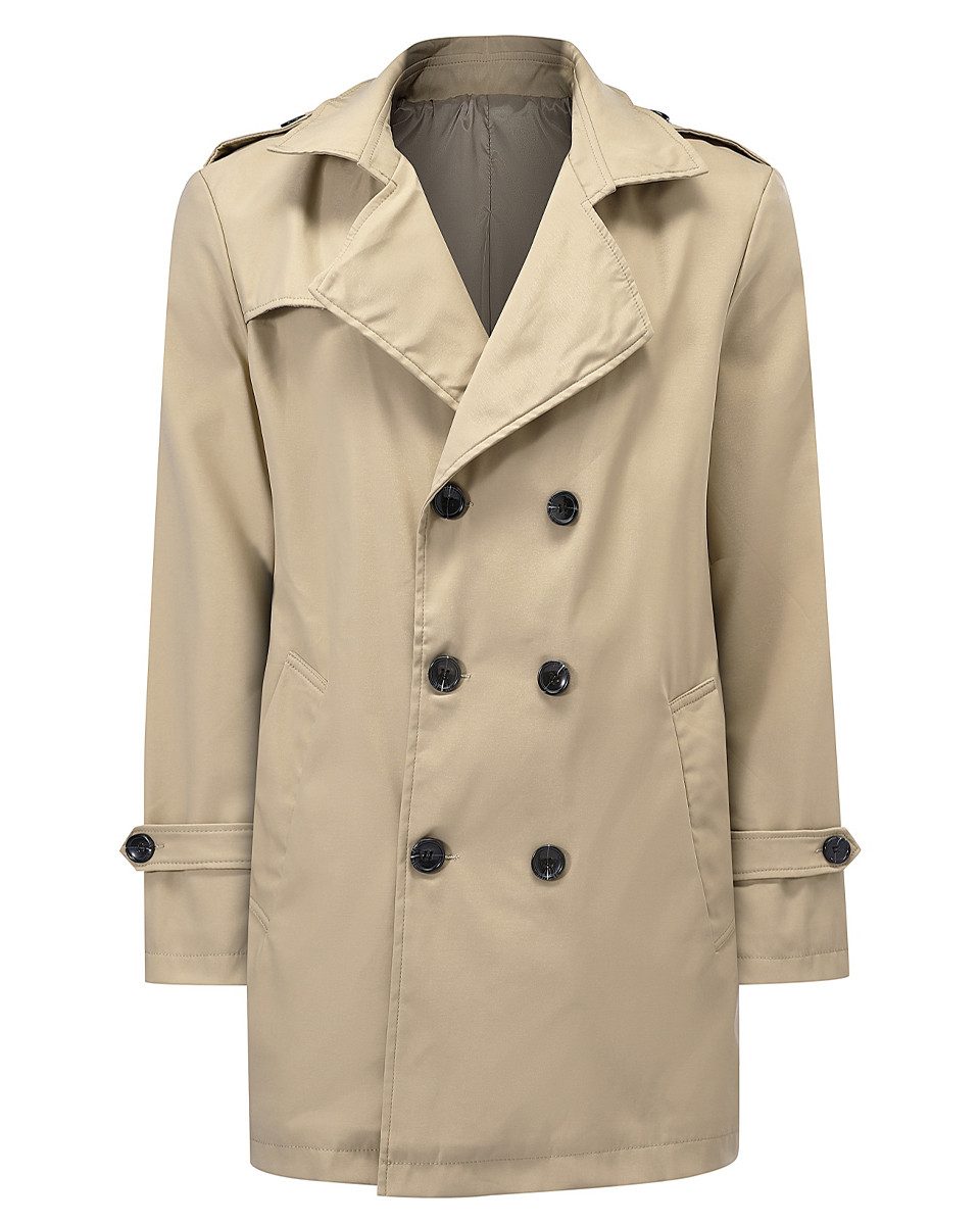Allthemen Trenchcoat zweireihig Herren eleganter Kurzmantel Mittellange Her günstig online kaufen