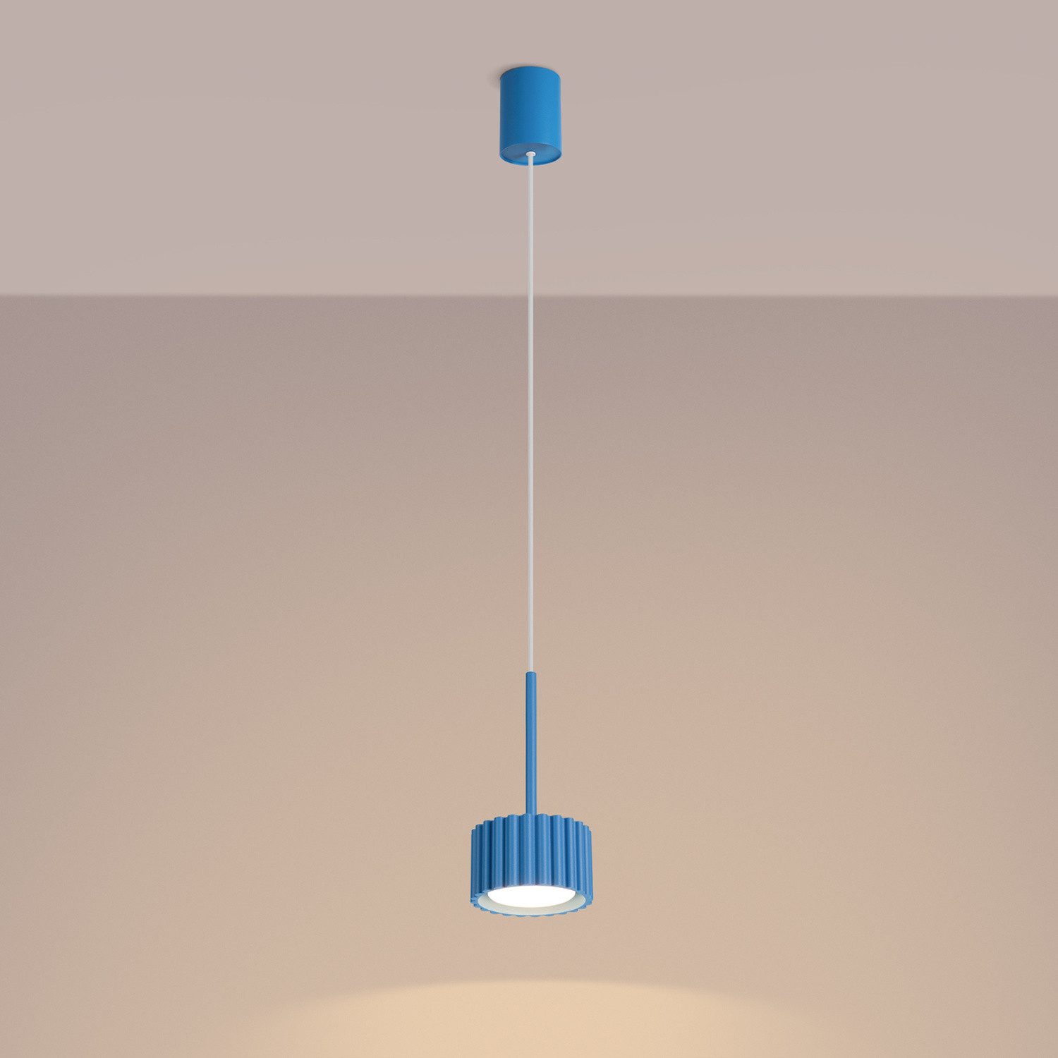 SOLLUX lighting Hängeleuchte Pendelleuchte AURA 1 himmelblau Gx53, Nicht enthalten