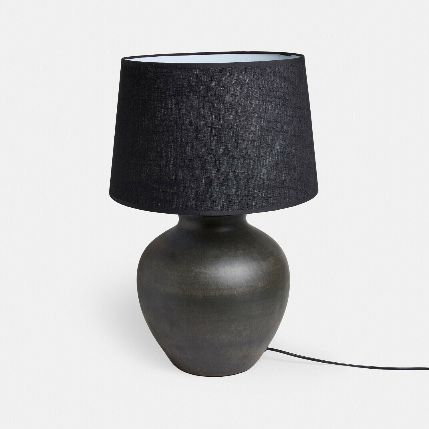 Mirabeau Tischleuchte Tischlampe Branver schwarz/braun