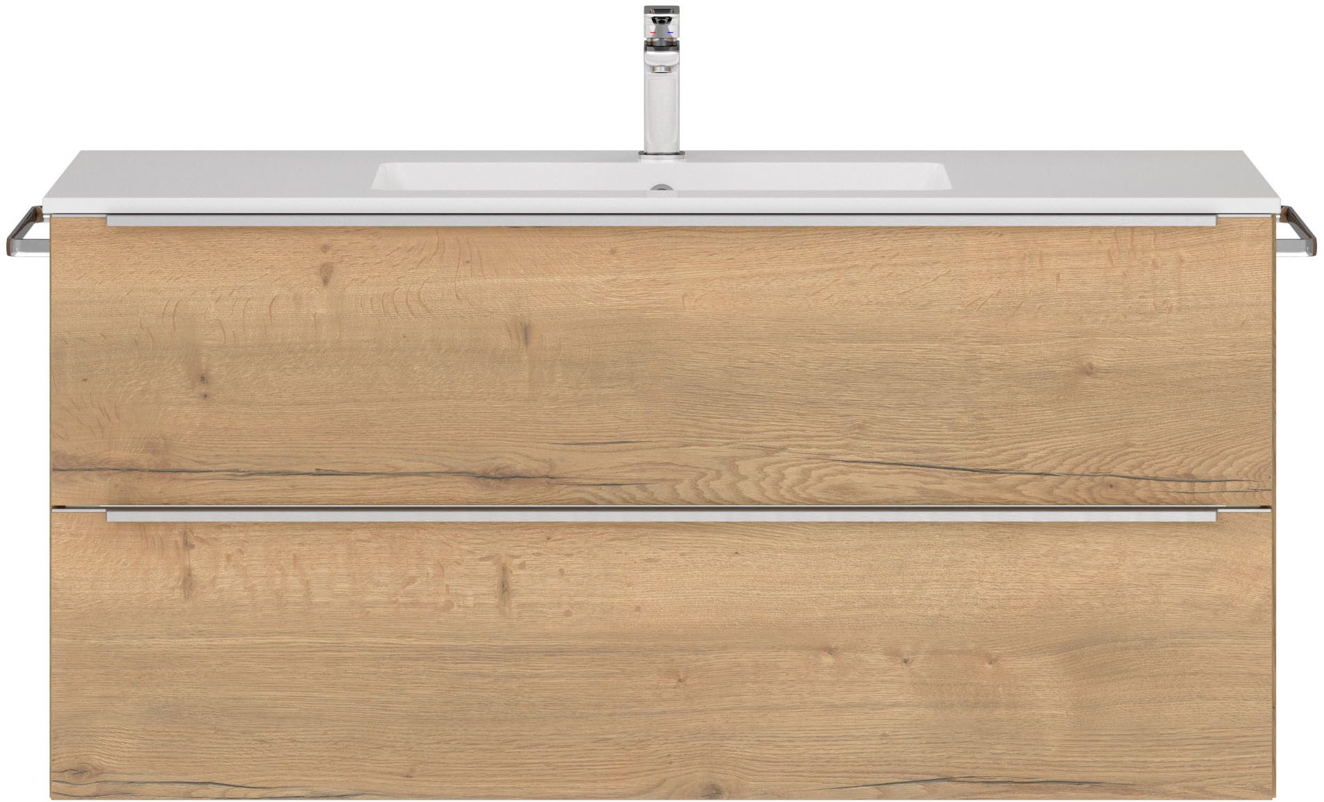 nobilia® Waschtisch-Set Levere, (1-St., vormontiert, mit Soft-Close), in vier Breiten