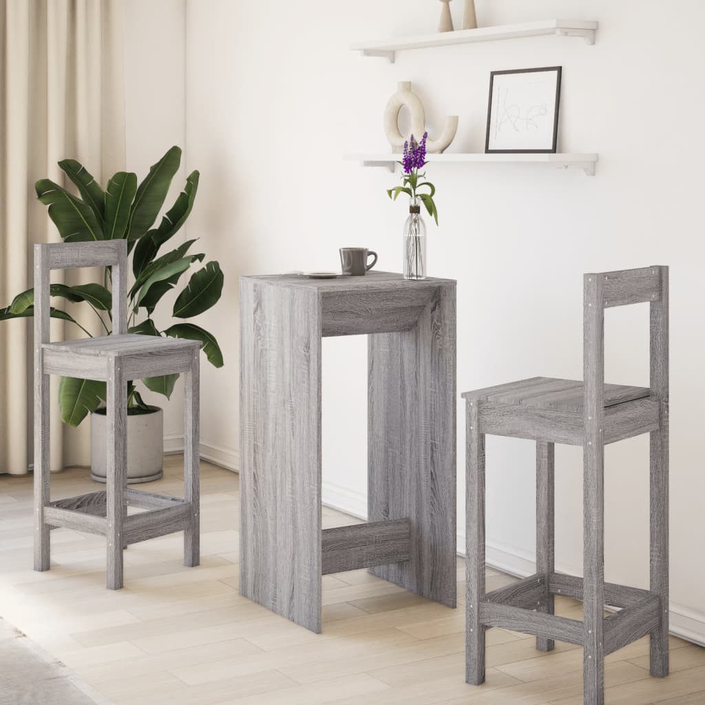 vidaXL Esstisch Bartisch Grau Sonoma 51x50x103,5 günstig online kaufen