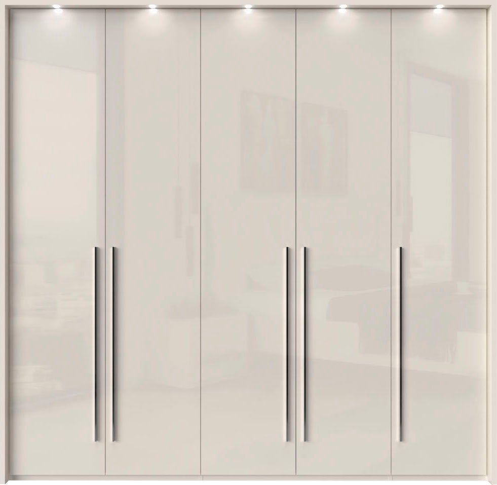 OTTO home Kleiderschrank Piano, inklusive Rahmen und Beleuchtung, soft-close-Funktion (viele Breiten zur Auswahl, 226cm hoch) beige oder weiß, UV lackiert, Hoch – Bild 2 von 5