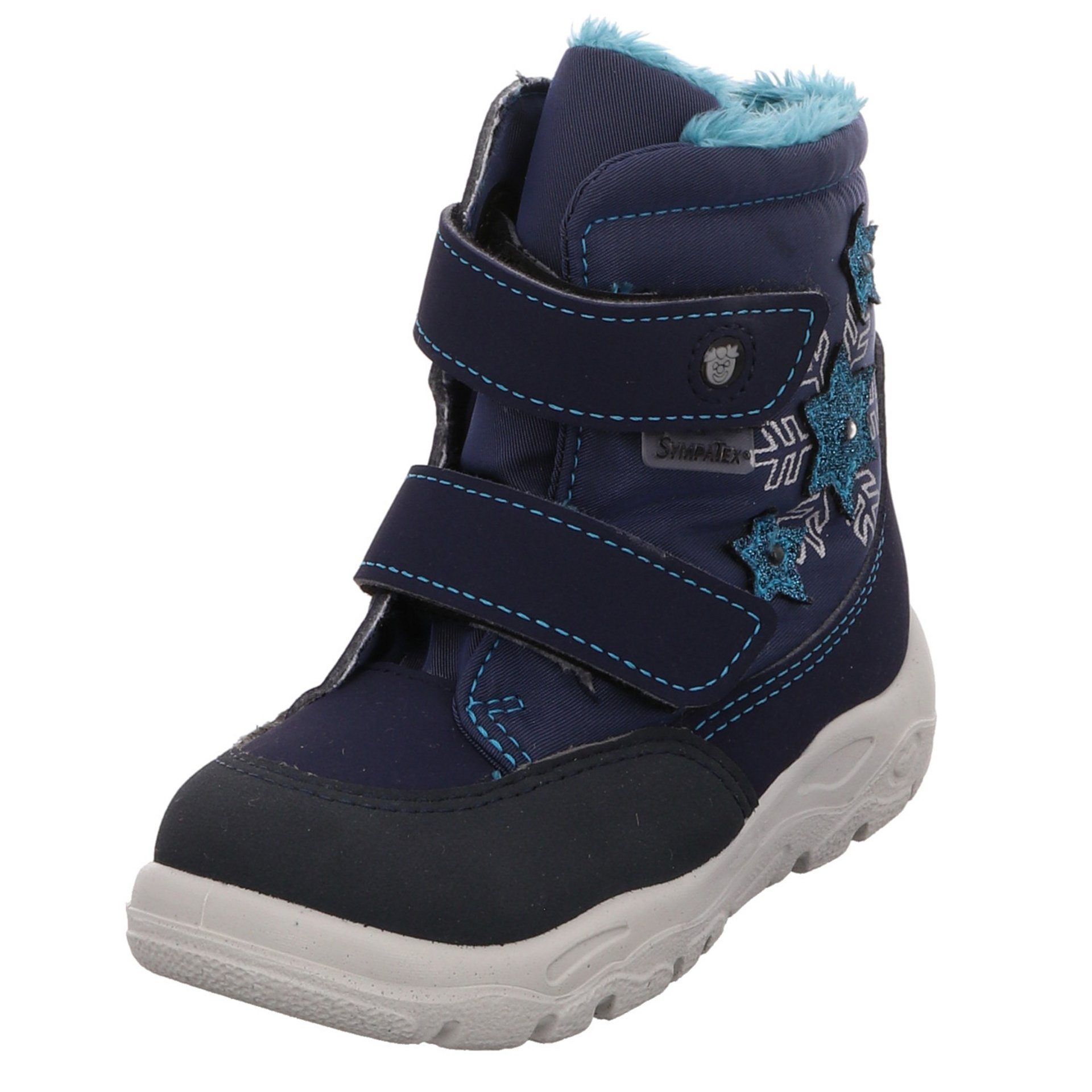 Pepino Ricosta Maddie Winterboots reflektierende Details Textil Winterboots Textil Blau Multi