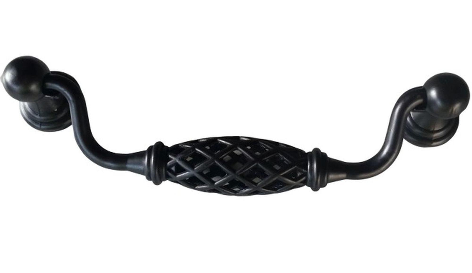 livingpoint24 Möbelgriff Hängegriff antik, Klappgriff schwarz patiniert, BA 128 & 160 mm (1-St., 13)