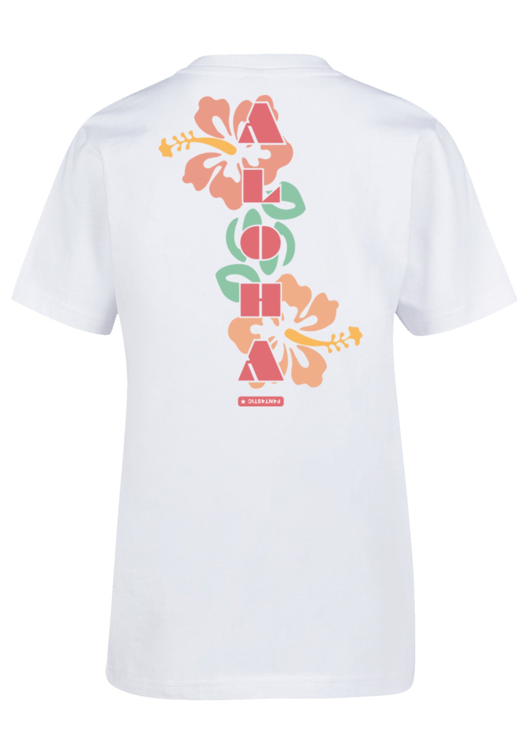 Print Aloha F4NT4STIC T-Shirt weiß