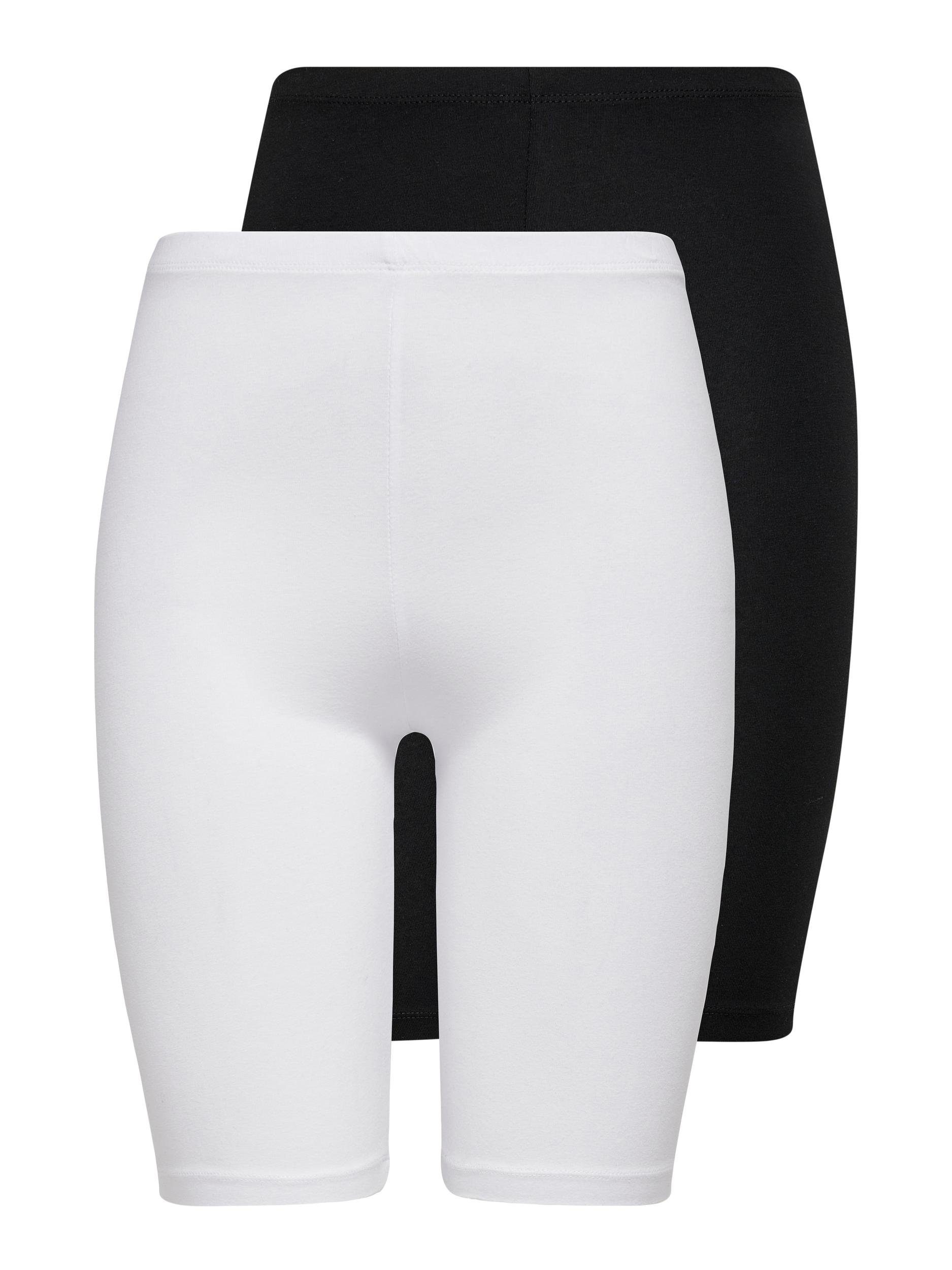 CITY Black LOVE 2PACK ONLY Pack:WHITE SHORTS NOOS ONLLIVE Radlerhose (2er-Pack)