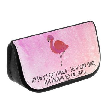 Mr. & Mrs. Panda Kosmetiktasche Flamingo Classic - Aquarell Pink - Geschenk, Geschwister, Freundin, s (1-tlg), Einzigartiges Design
