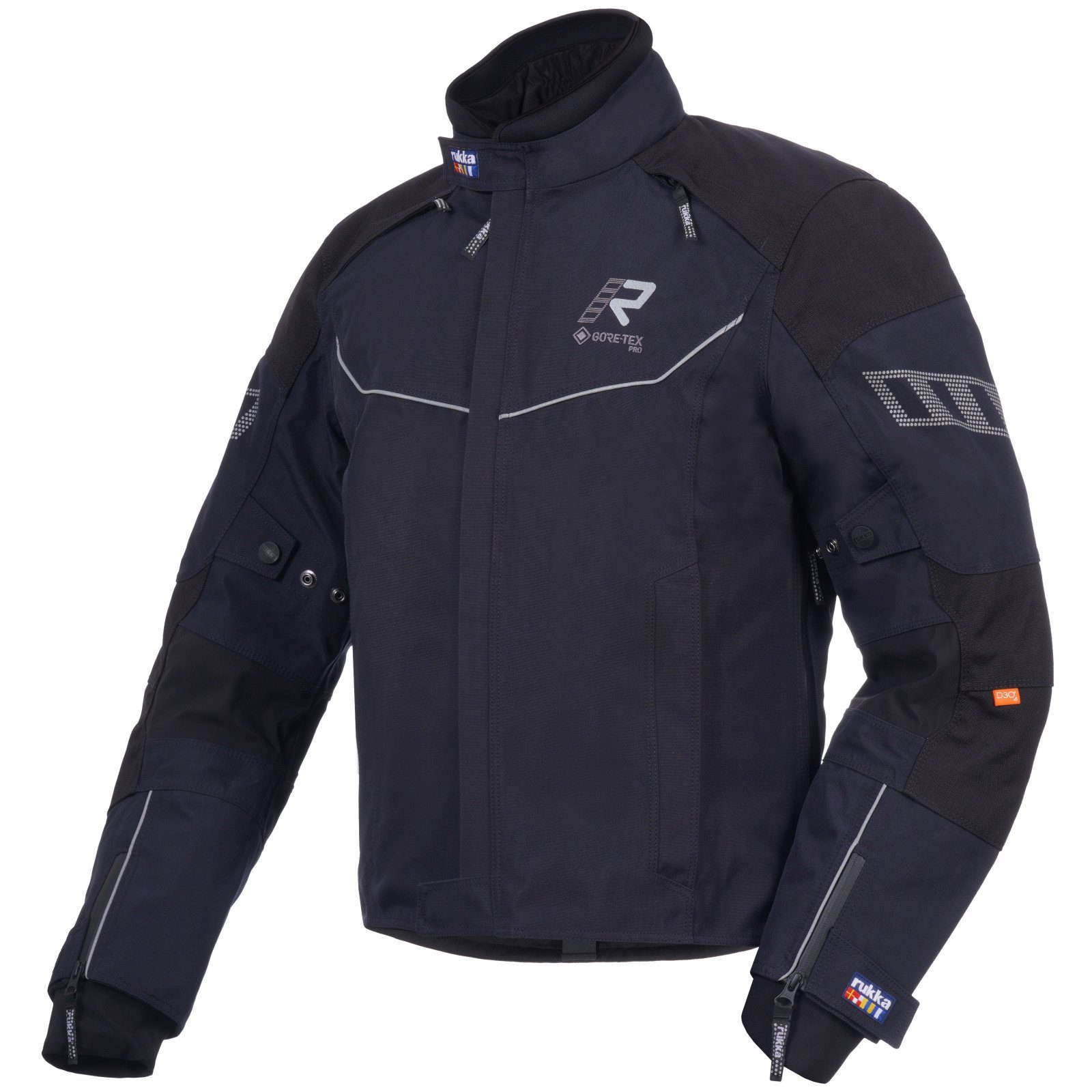 Motorradjacke Rukka Armagate Jacke Schwarz / Silber