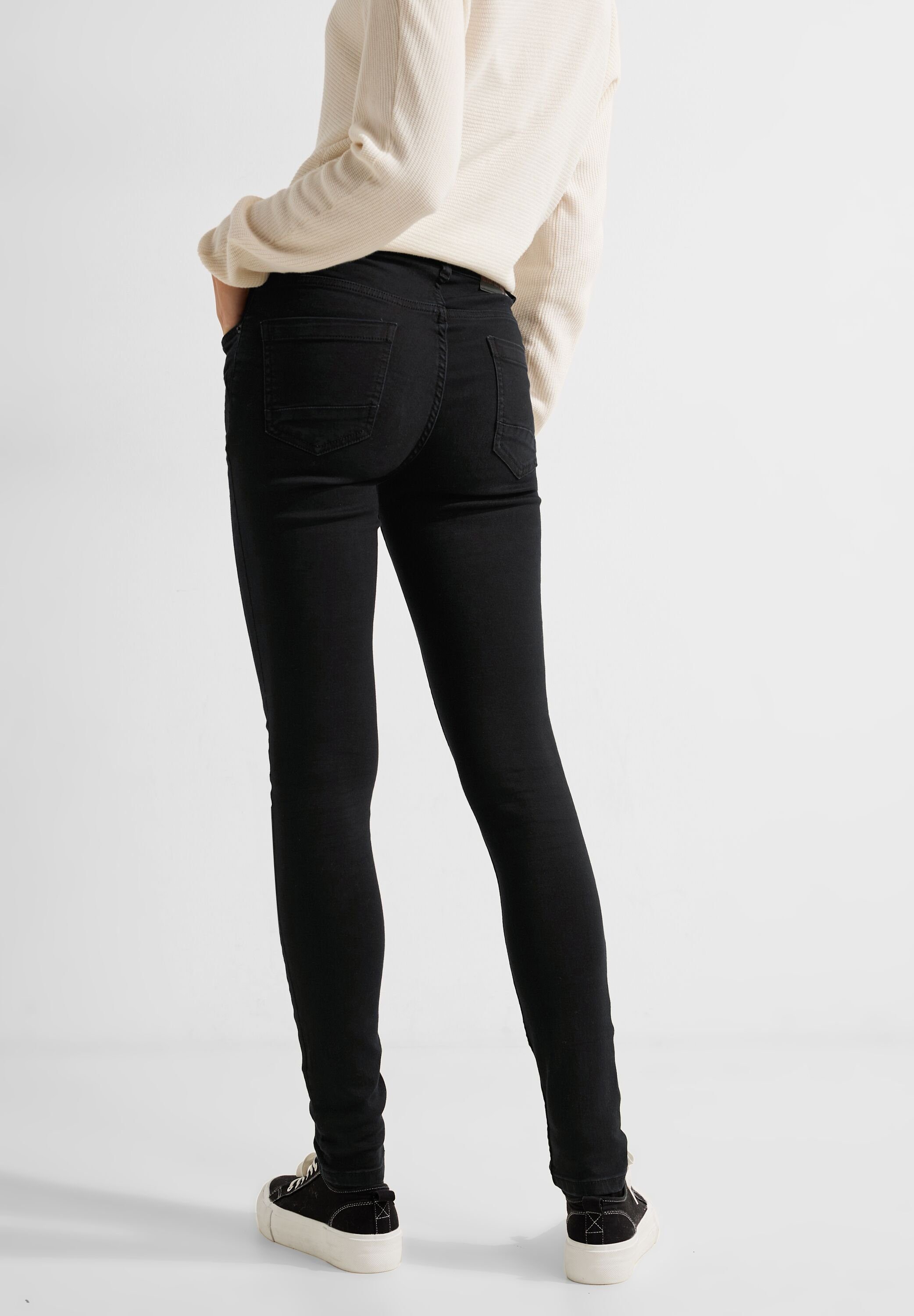 Cecil Slim-fit-Jeans mit leichtem Glanz