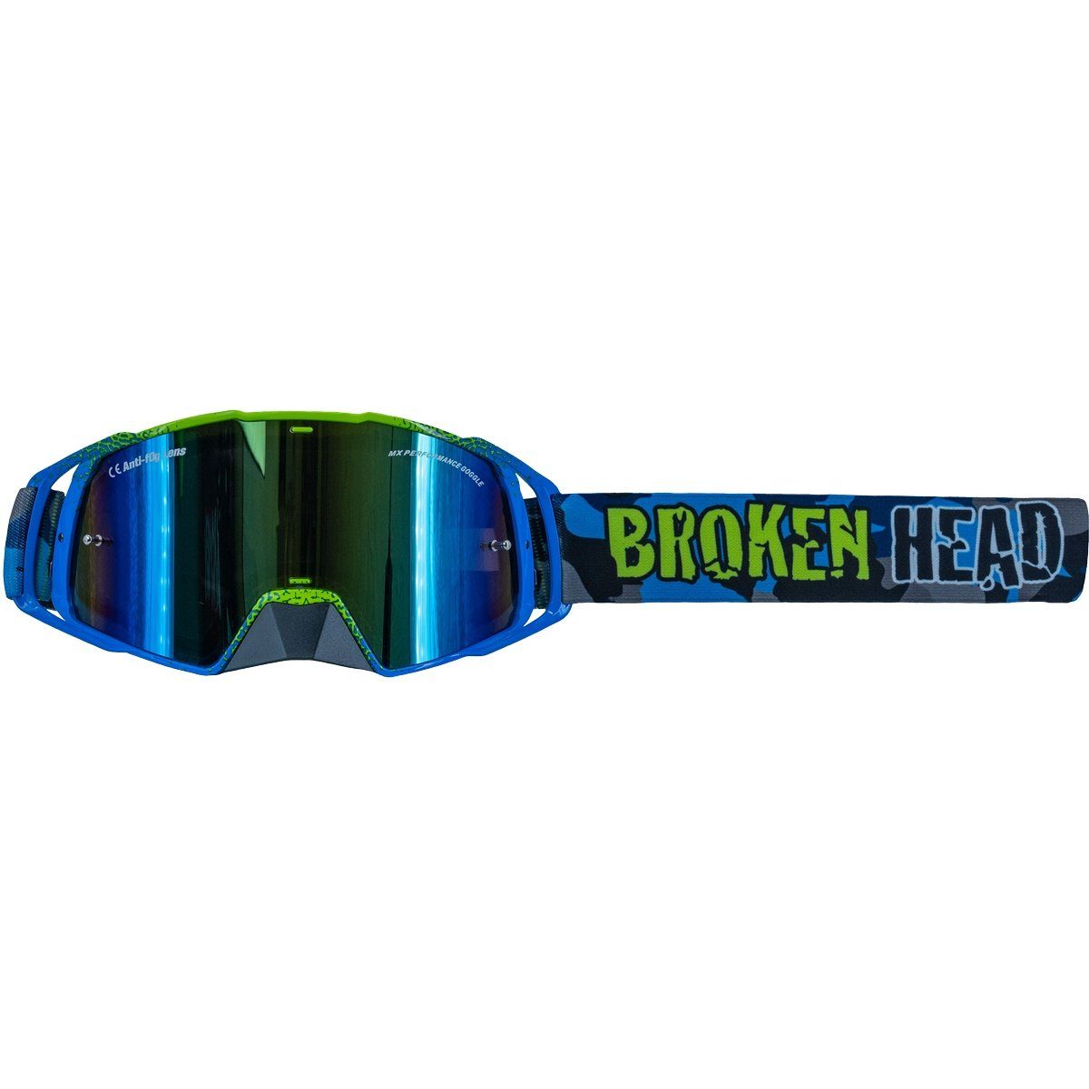 Blau, Broken MX-Regulator verstellbar Head Motorradbrille Größe