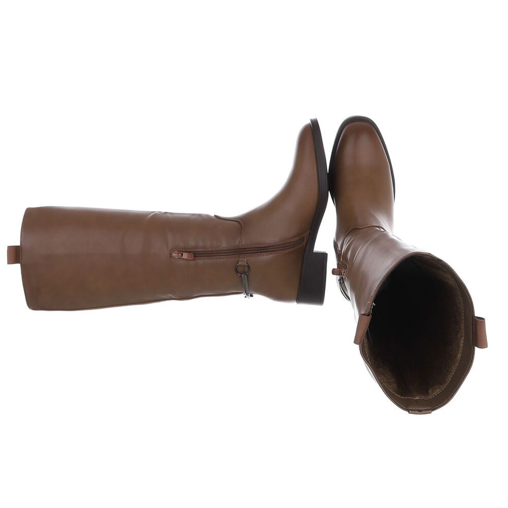 Ital-Design Damen Freizeit Stiefel (88577480) Blockabsatz Flache Stiefel in günstig online kaufen